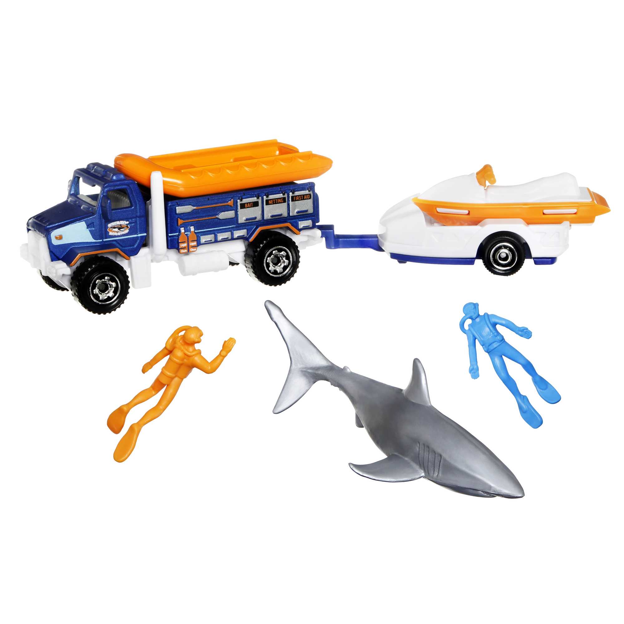 Matchbox Çek Ve Taşı Araç Serisi, 1 Adet Kurtarma Aracı, 1 Adet Çekme Karavan Ve Temaya Uygun Aksesuarları Ile Birlikte, H1235 - Image 9