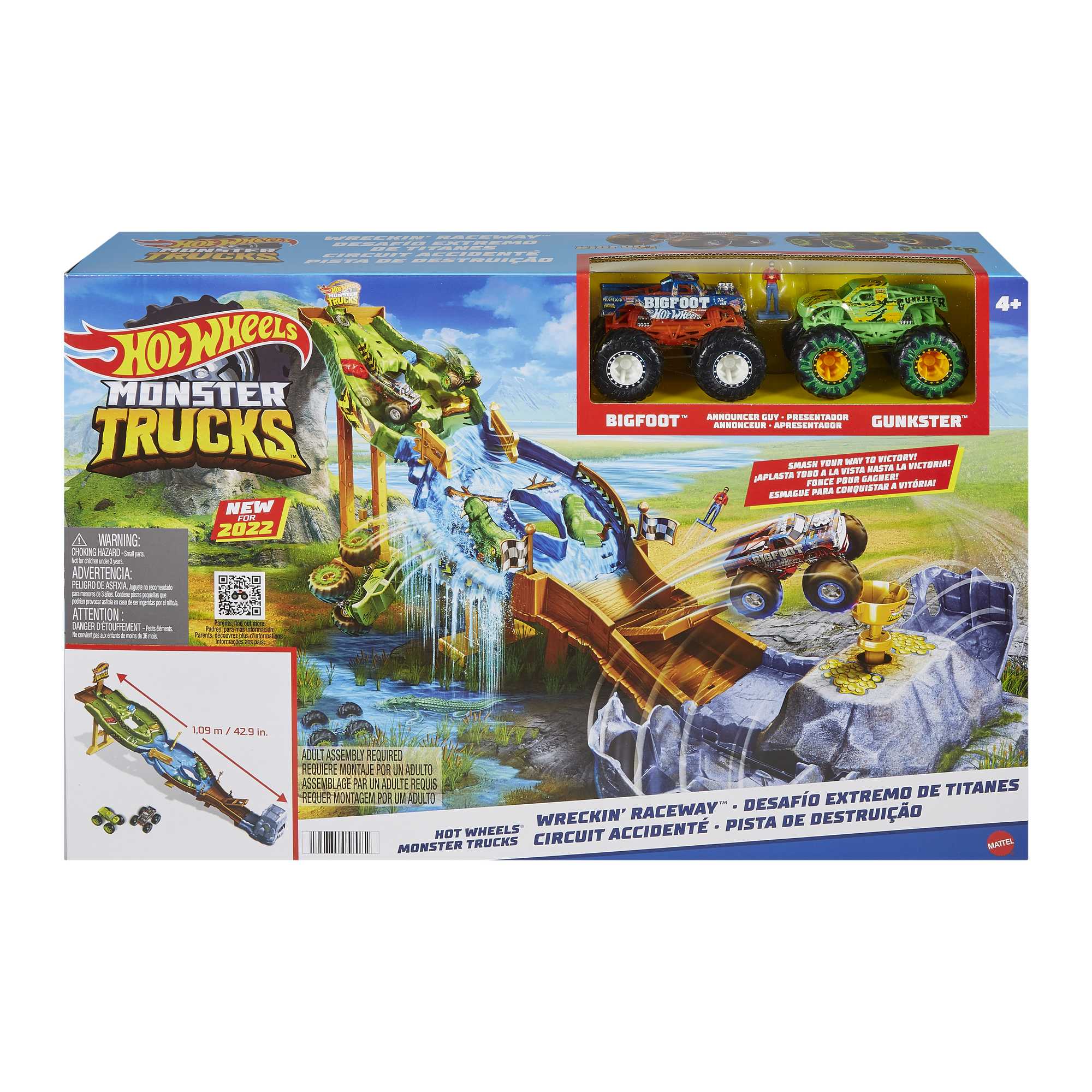2 Adet 1:64 Ölçekli Oyuncak Arabasıyla Hot Wheels Monster Trucks Oyun Seti - Image 6