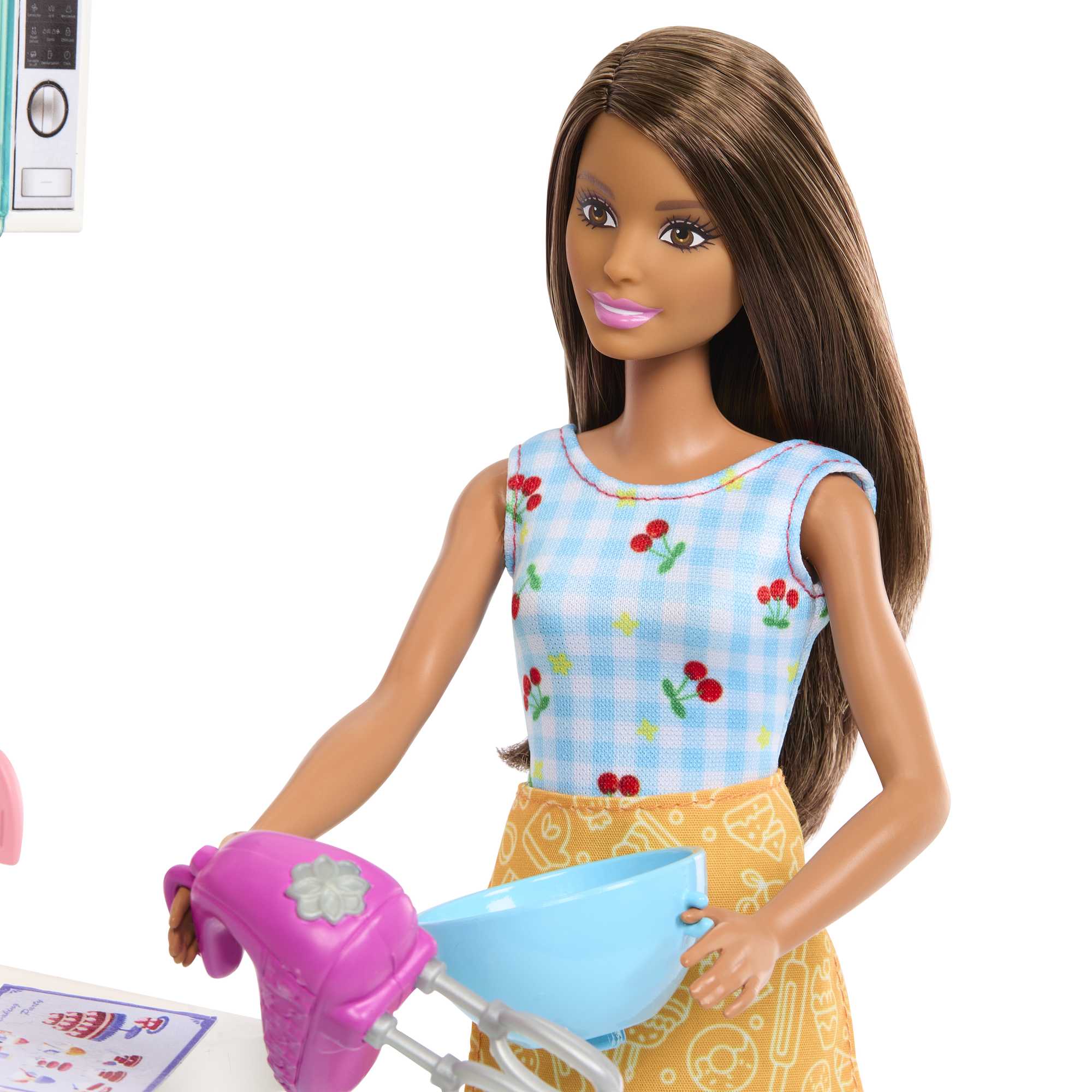 2 Bebek, Fırın Ve 15'Ten Fazla Aksesuarıyla Barbie Brooklyn Ve Malibu Pasta Yapıyor Oyun Seti - Image 4