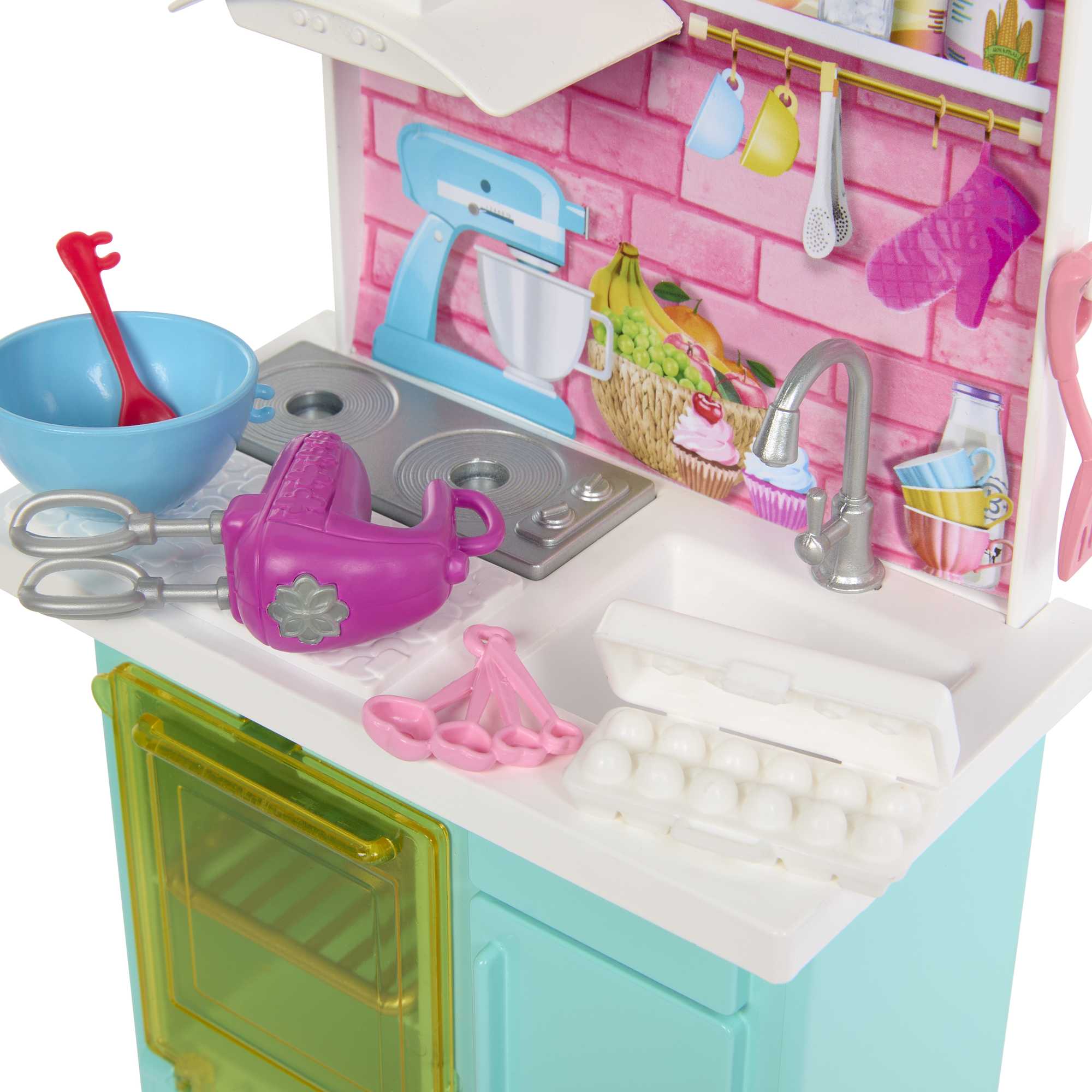 2 Bebek, Fırın Ve 15'Ten Fazla Aksesuarıyla Barbie Brooklyn Ve Malibu Pasta Yapıyor Oyun Seti - Image 5