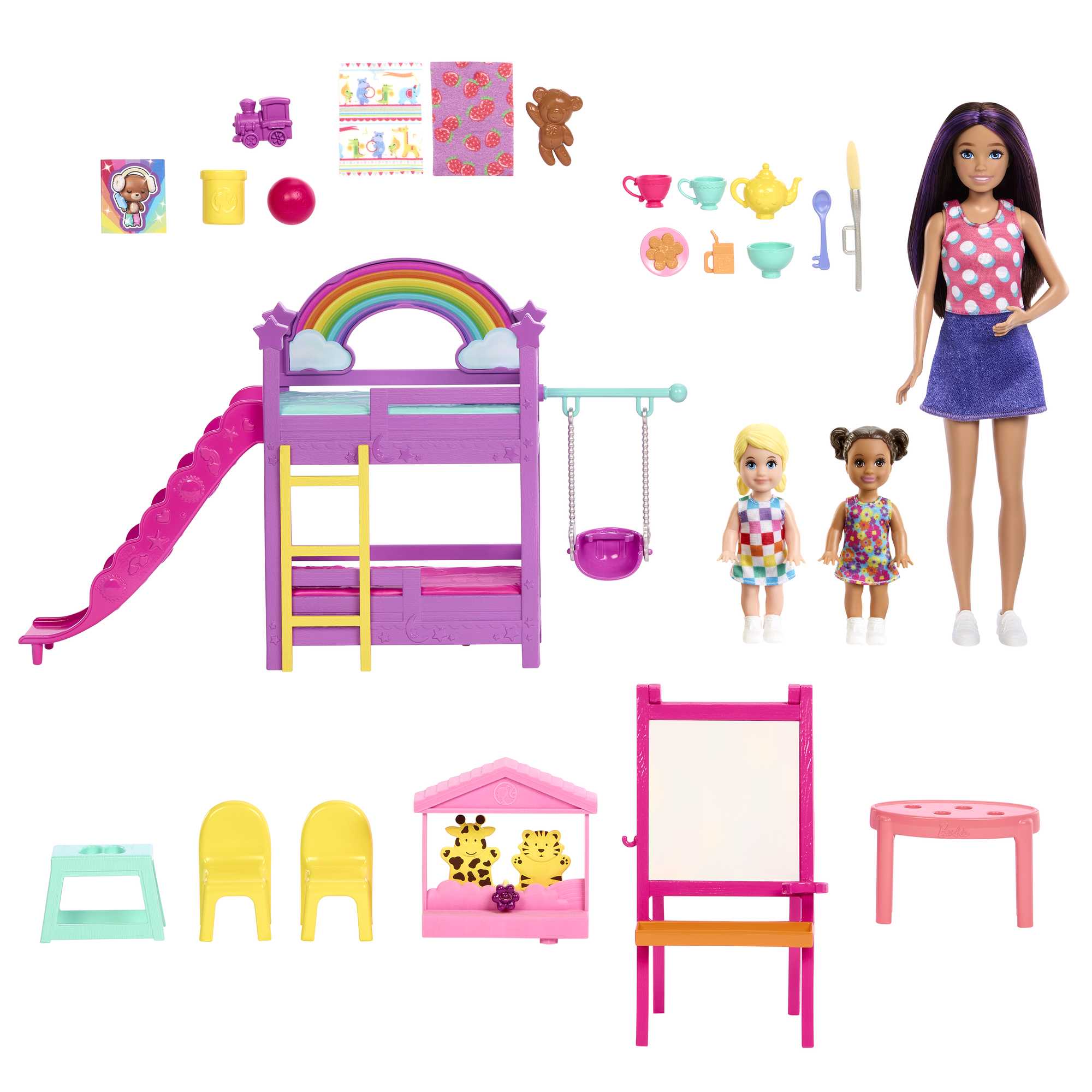 3 Bebek, Mobilya Ve 15'Ten Fazla Aksesuar Ile Barbie Skipper Bebek Bakıcılığı Eğlencesi Oyun Seti - Image 3