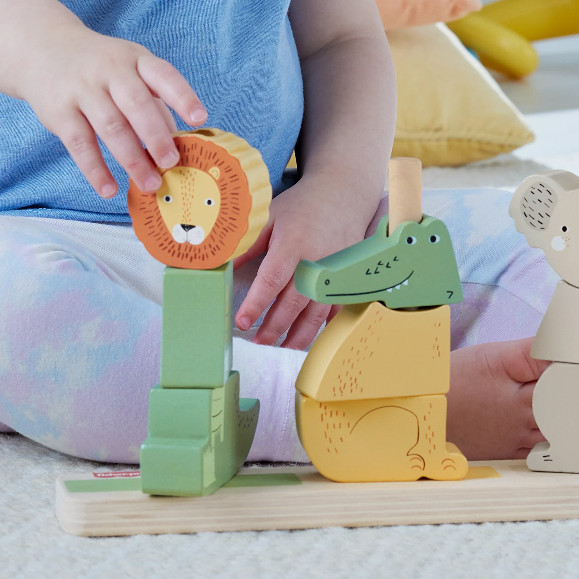 Animalitos De Madera Para Apilar Y Ordenar De Fisher-Price, Juguete Para Bebés Y Niños Y Niñas Pequeños, 10 Piezas - Image 3