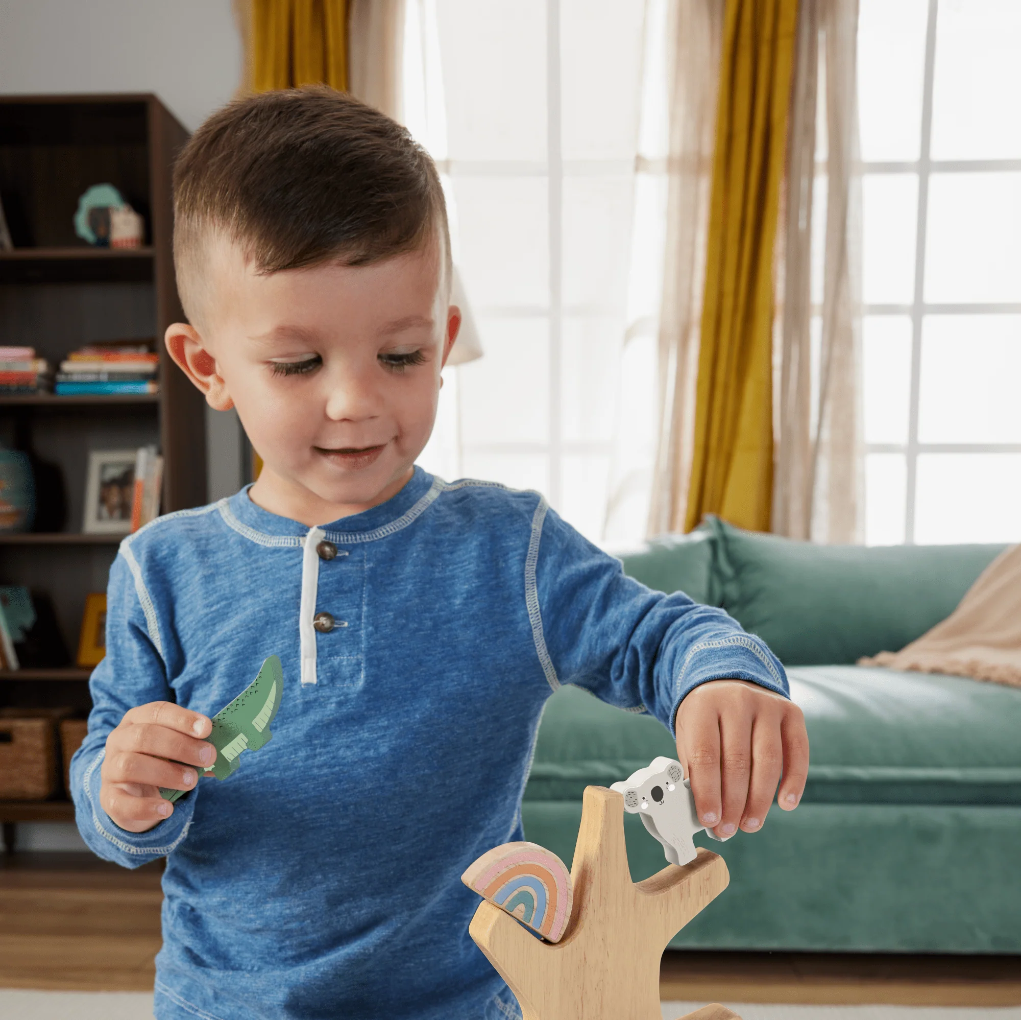 Árbol Con Figuritas De Madera De Fisher-Price, Juguete De Actividad De Apilar Para Niños Y Niñas De Preescolar, 10 Piezas - Image 4