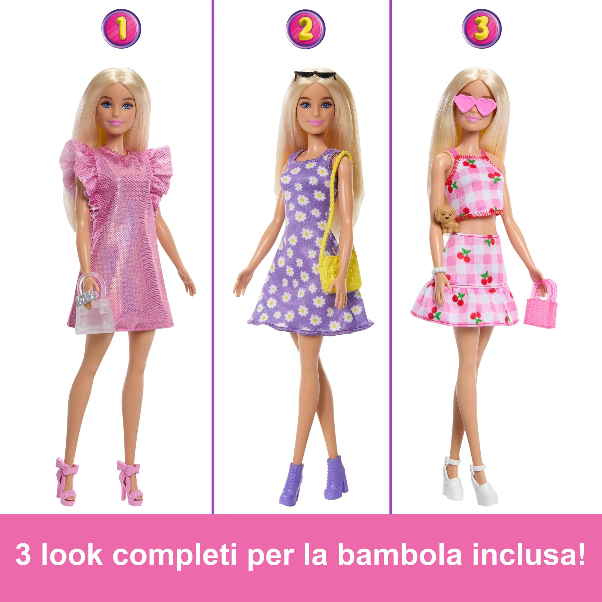 Armadio Dei Sogni Di Barbie Playset Giocattolo Con Bambola Alla Moda, Vestiti E Accessori, Larghezza Di 91 Cm Con Oltre 25 Pezzi - Image 5