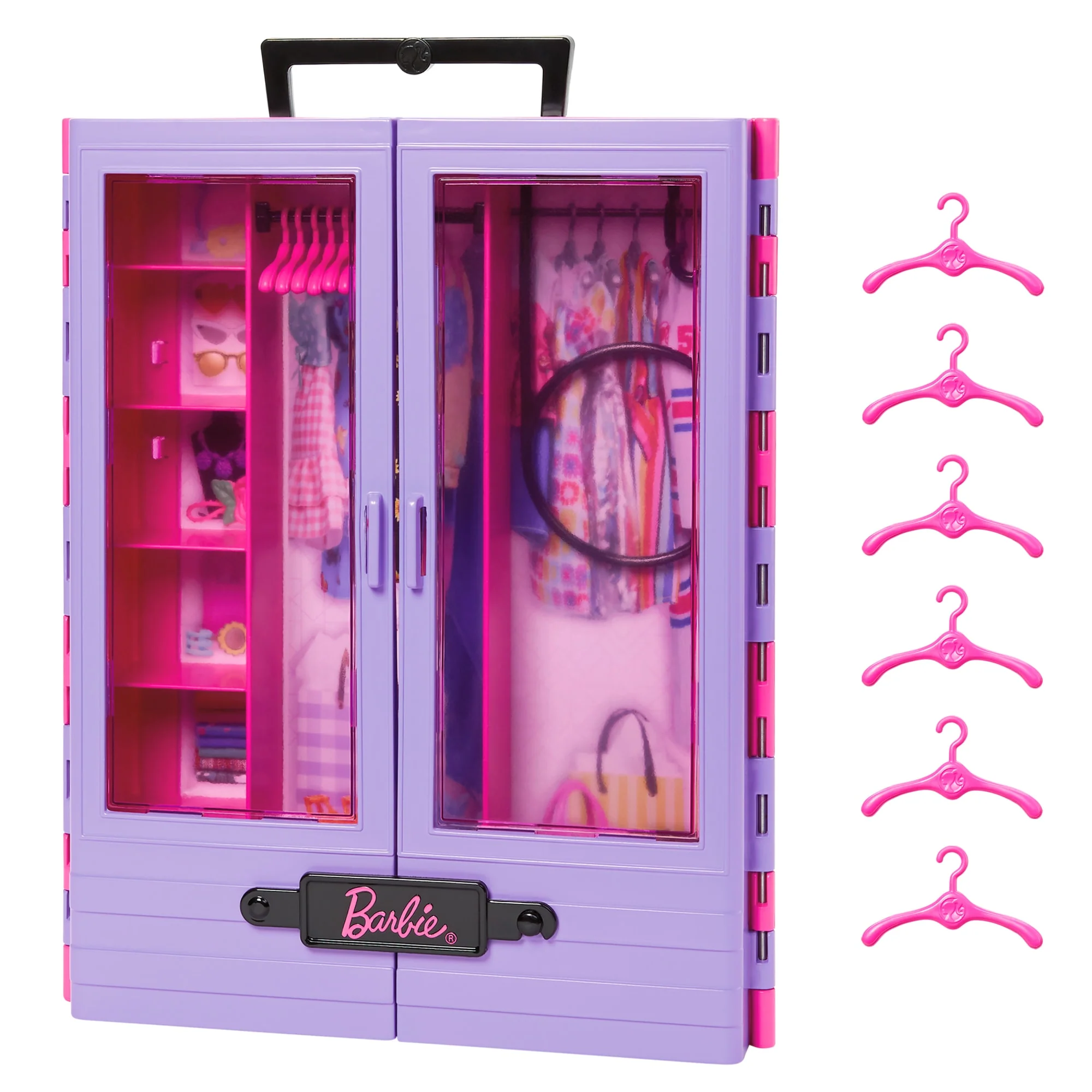 Armadio Moda Fashion Di Barbie Fashionistas Accessorio Con 6 Grucce, Dai 3 Anni in Su - Image 2