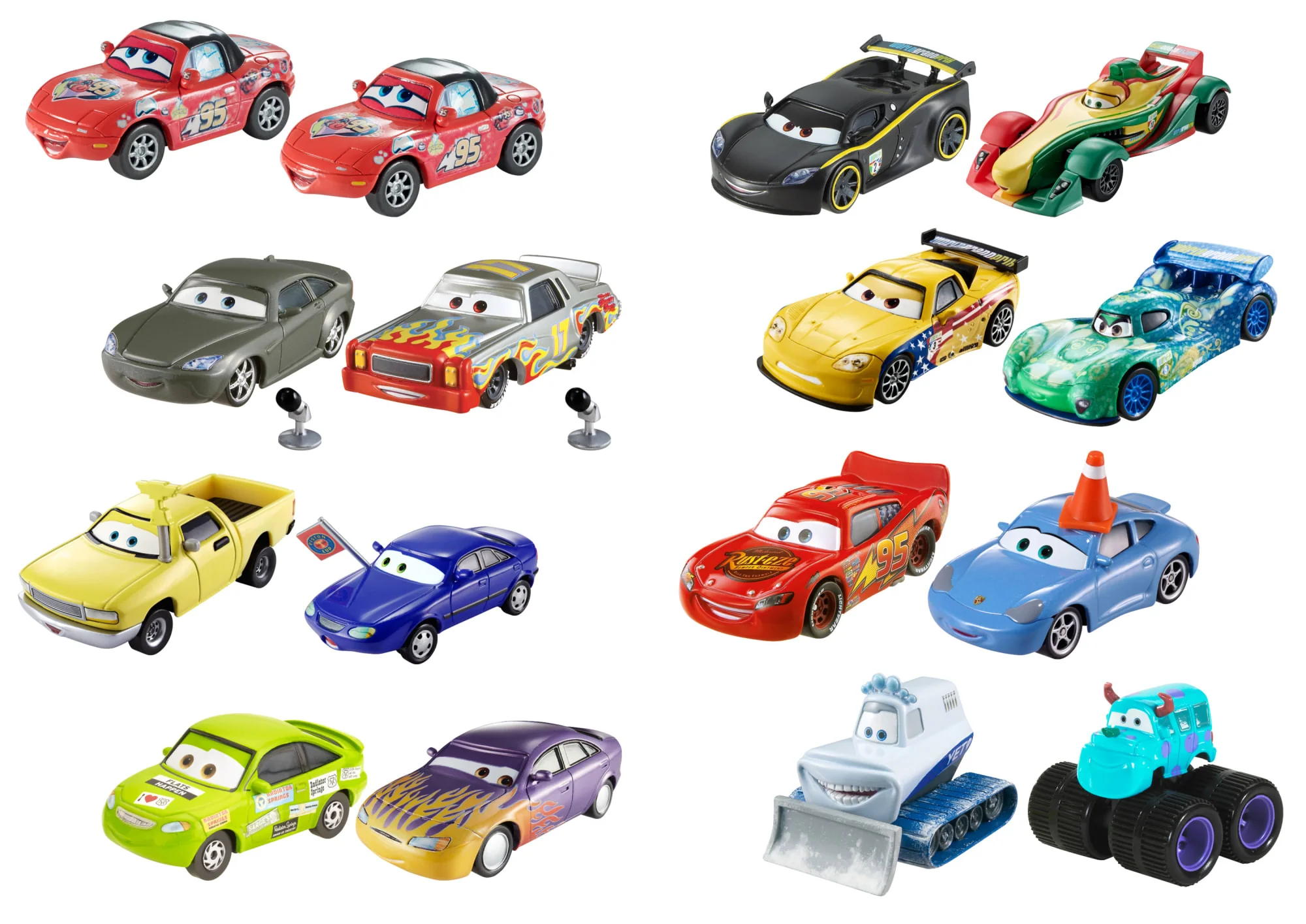 Cars Disney Pixar - Pack De 2 Véhicules (Modèle Aléatoire) - Petite Voiture - 3 Ans Et +