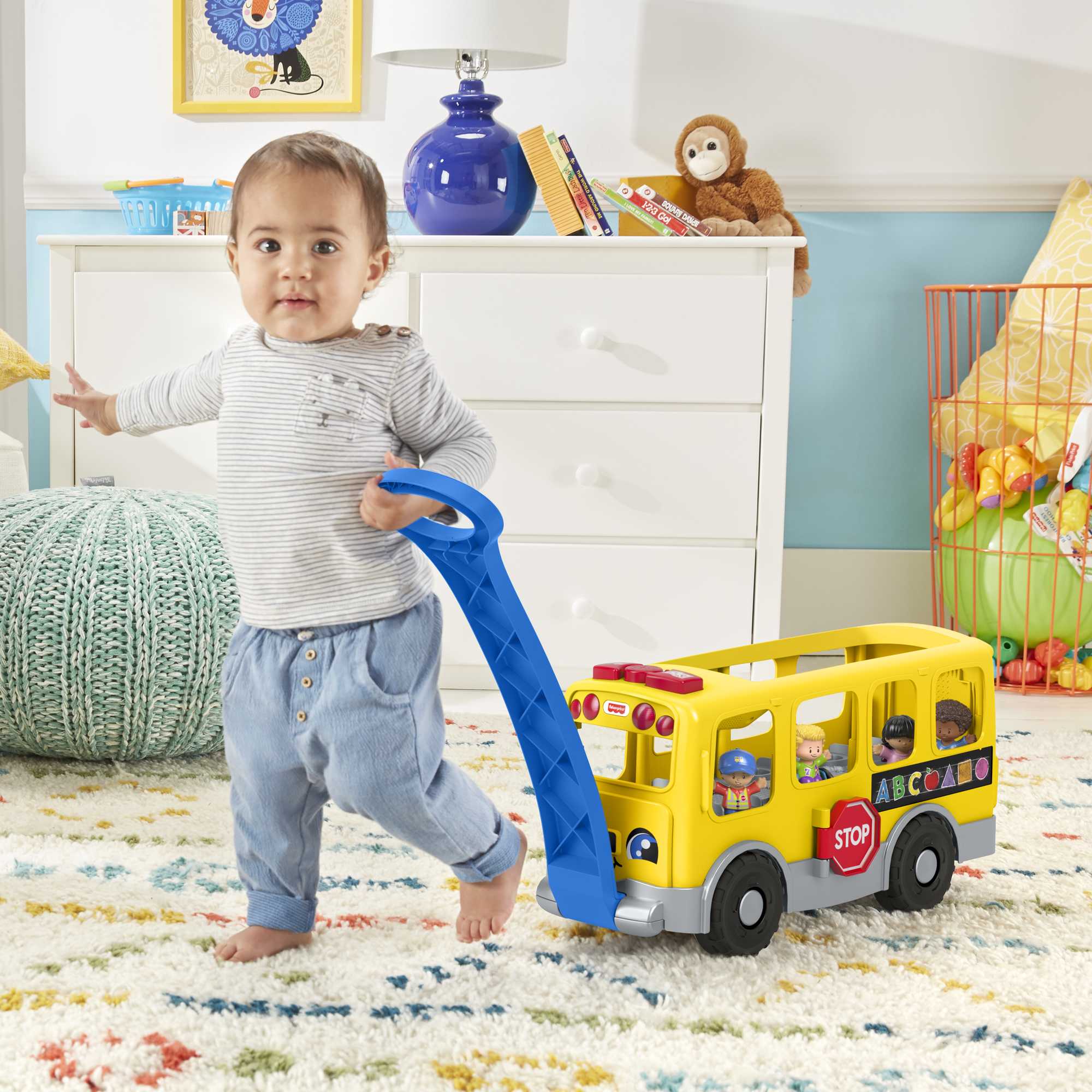 Autobús Escolar Amarillo Grande De Little People De Fisher-Price - Image 4