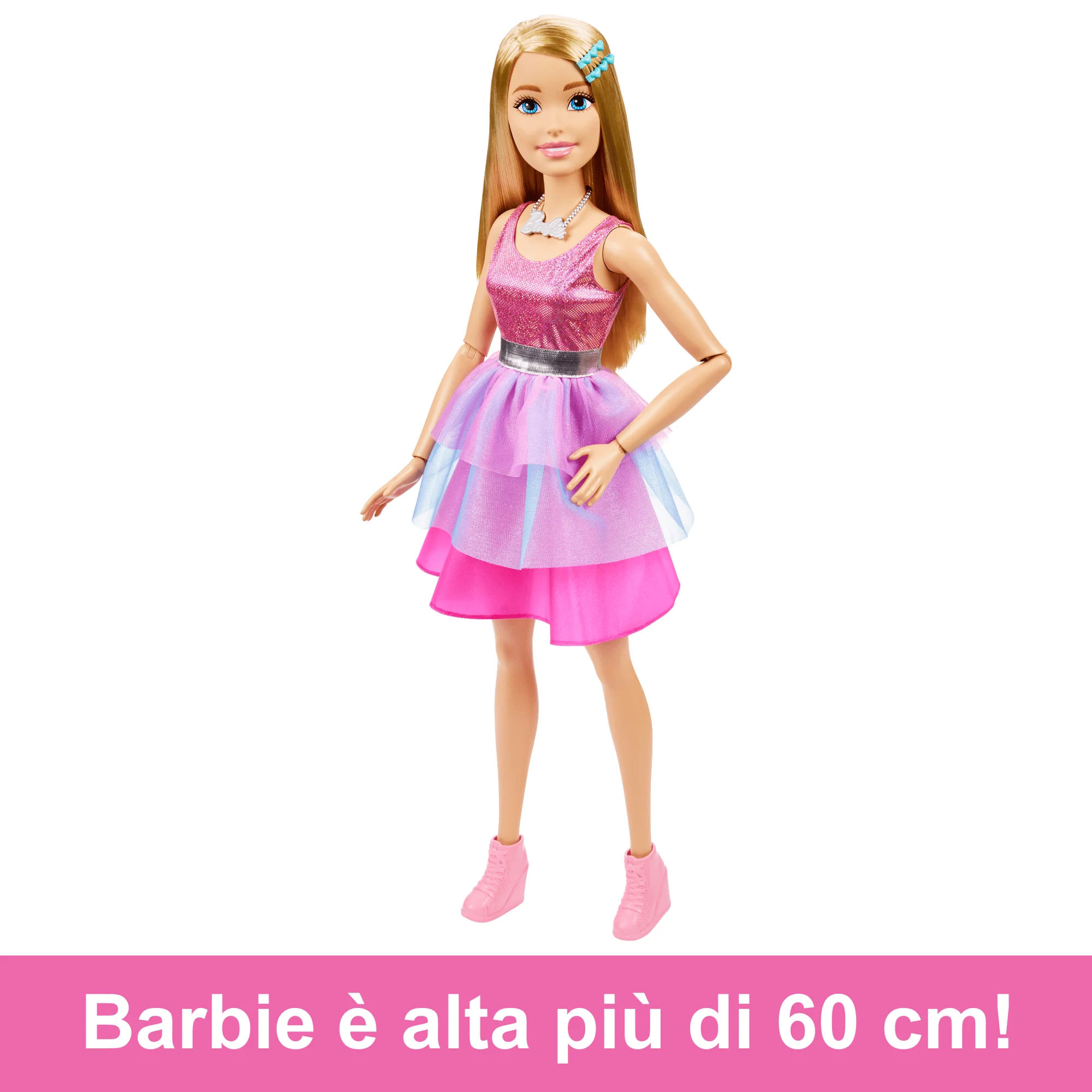 Barbie - La Mia Prima Barbie, Barbie Grande Amica, Alta 71 Cm Con Abito Rosa Scintillante - Image 4