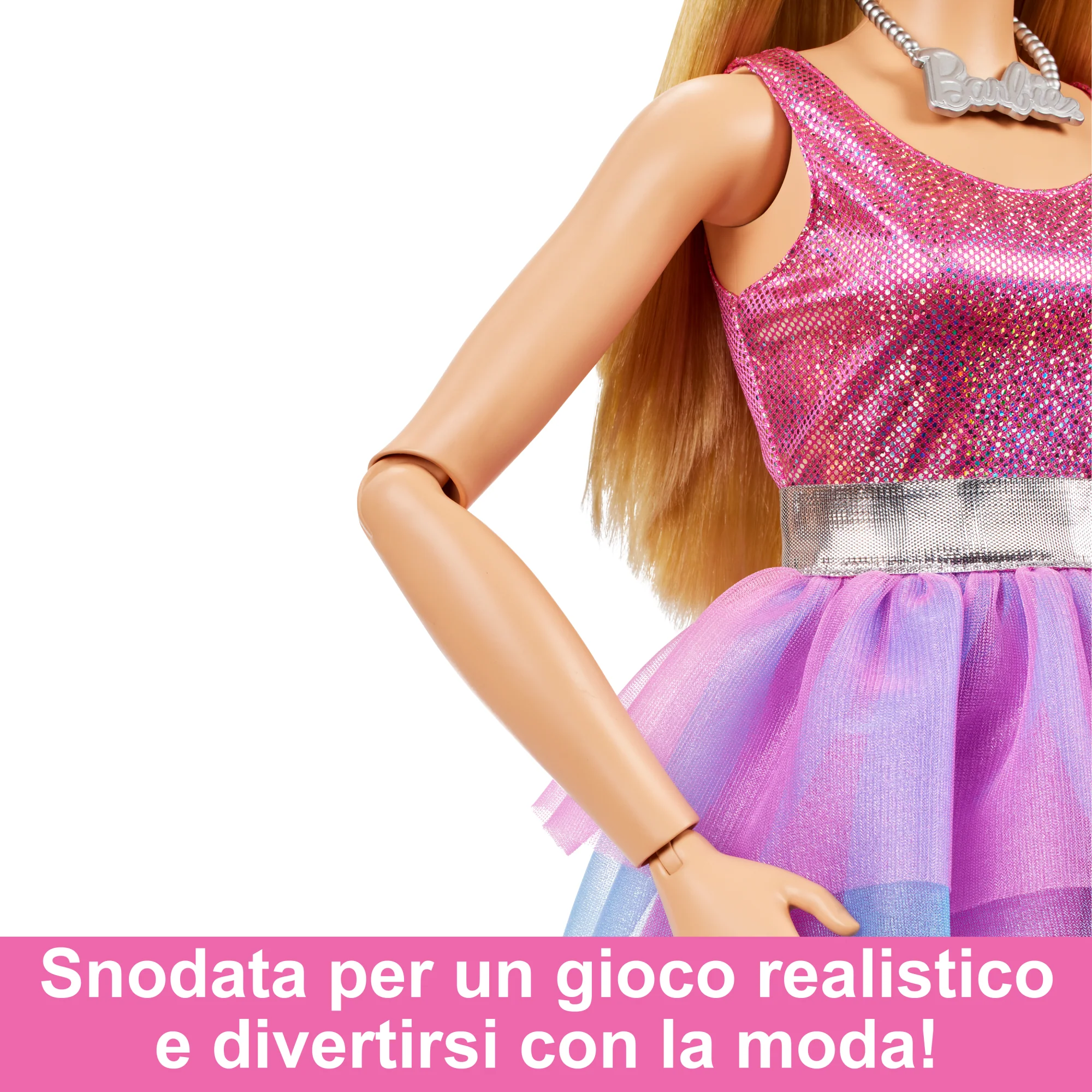 Barbie - La Mia Prima Barbie, Barbie Grande Amica, Alta 71 Cm Con Abito Rosa Scintillante - Image 5
