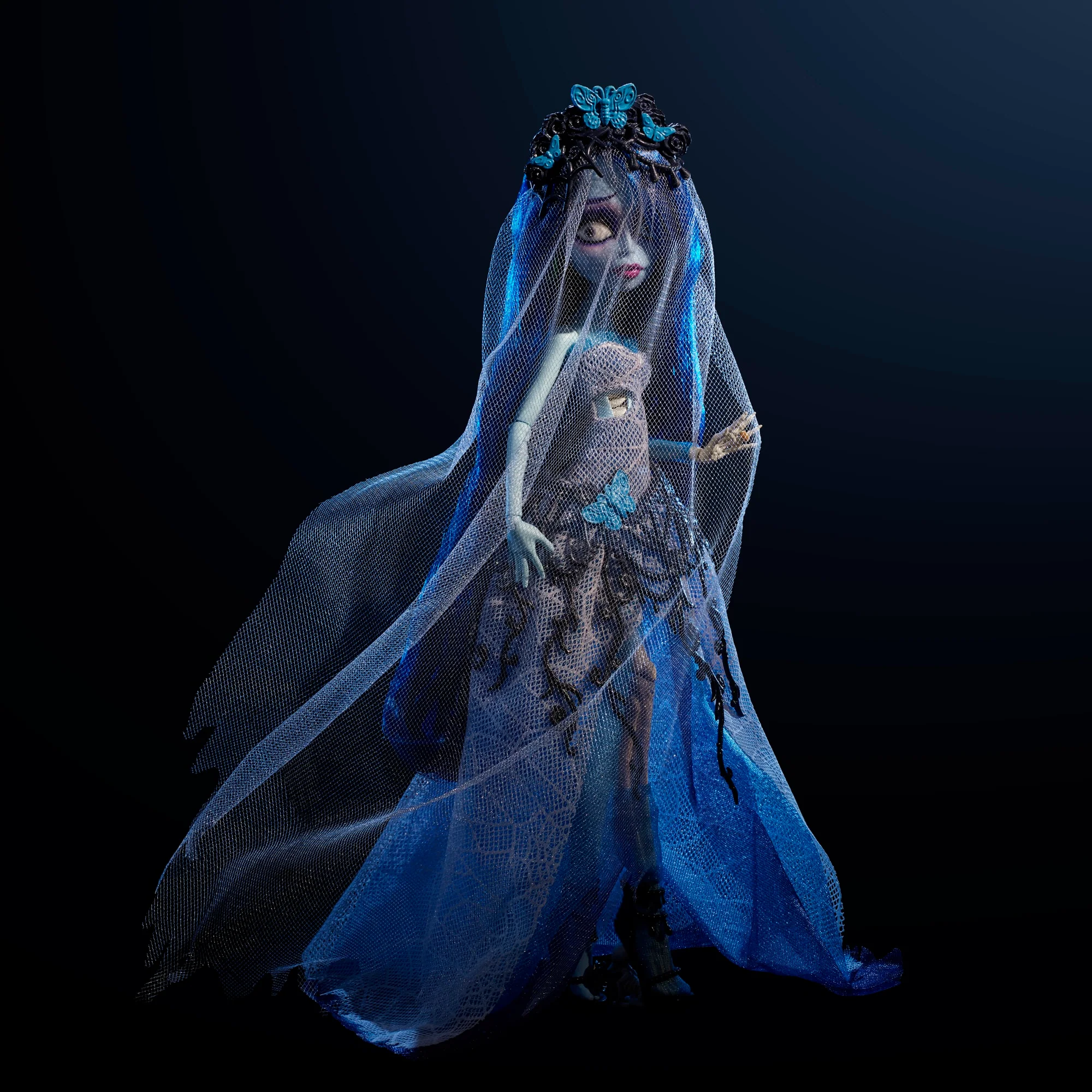 Bambola Da Collezione Della Sposa Cadavere Per Monster High Skullector, Emily Con Abito Da Sposa in Stile Gotico Con Velo - Image 4