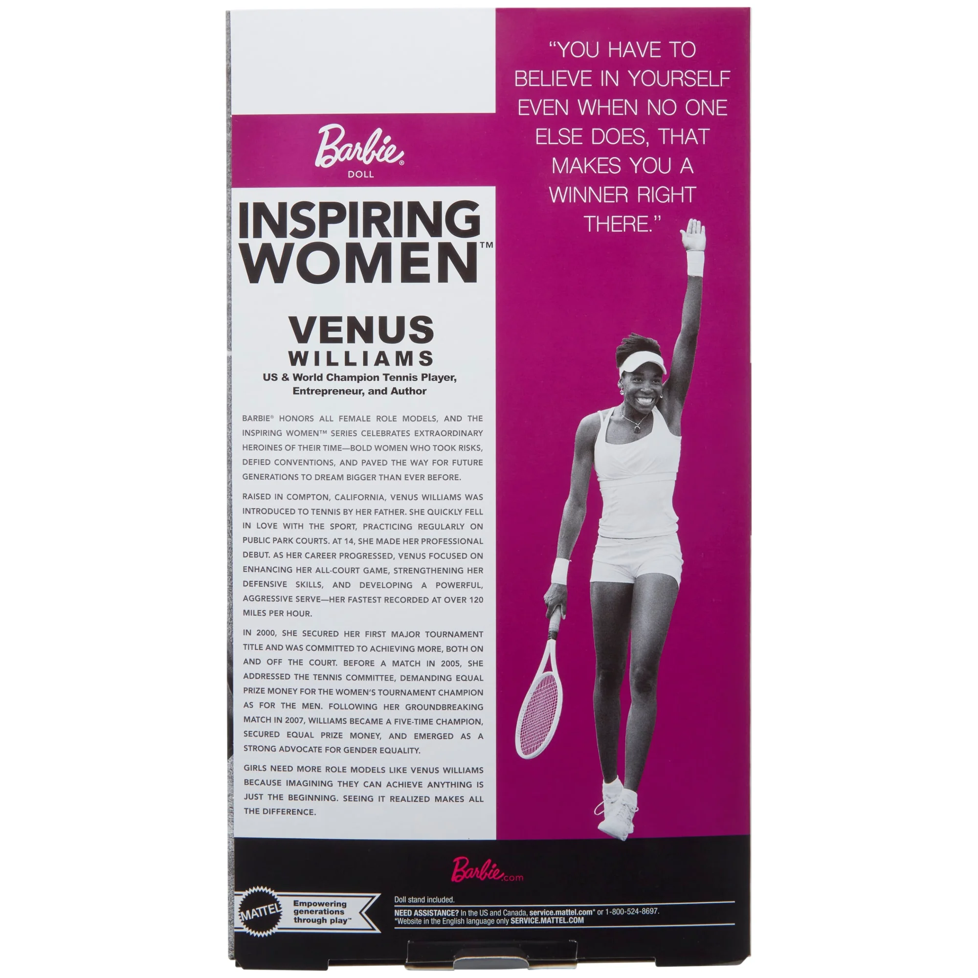 Serie Barbie Inspiring Women, Bambola Venus Williams - Image 6