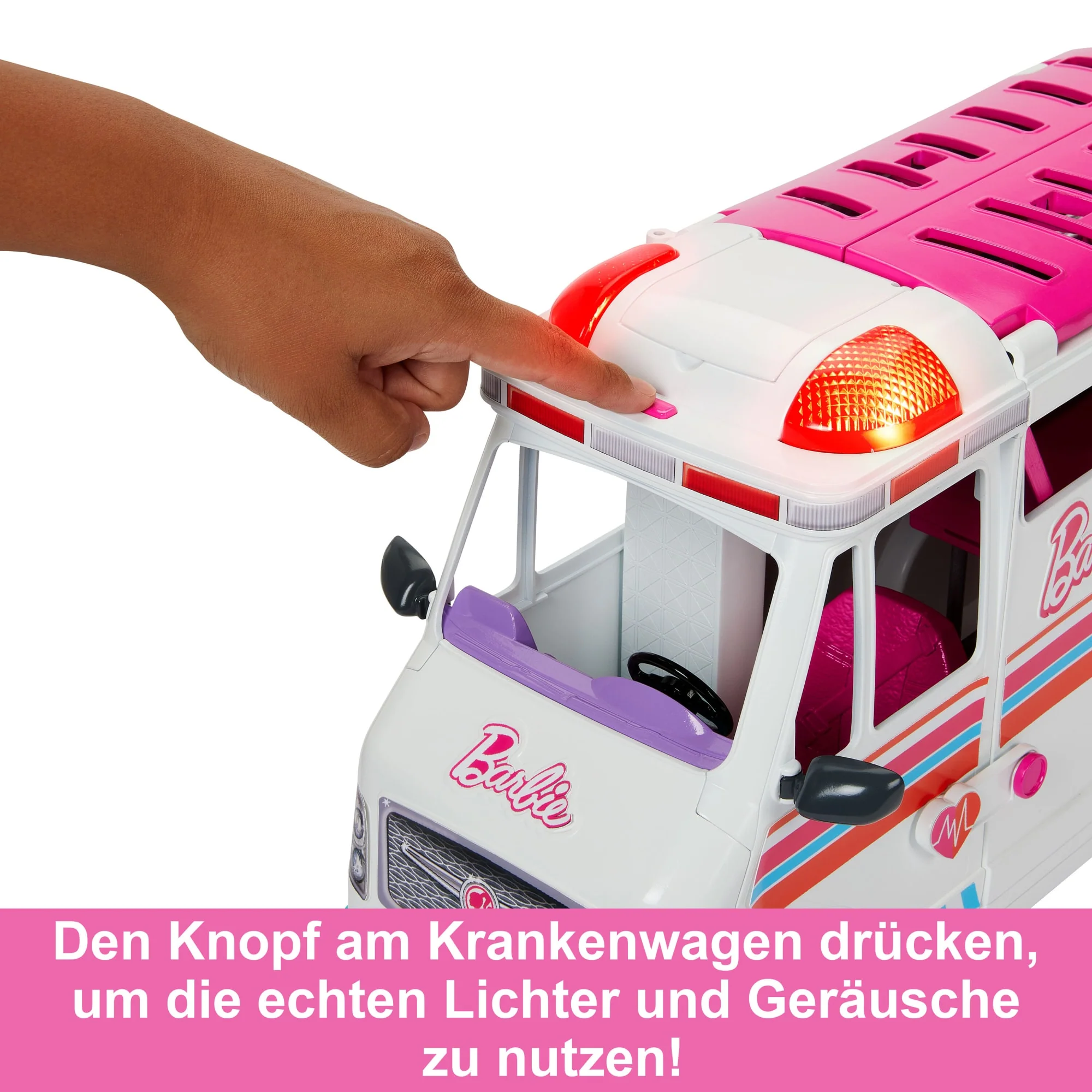 Barbie-Spielzeug, Umbaubarer Krankenwagen Und Klinik Spielset, Mehr Als 20 Zubehörteile, 2-In-1-Krankenwagen - Image 4