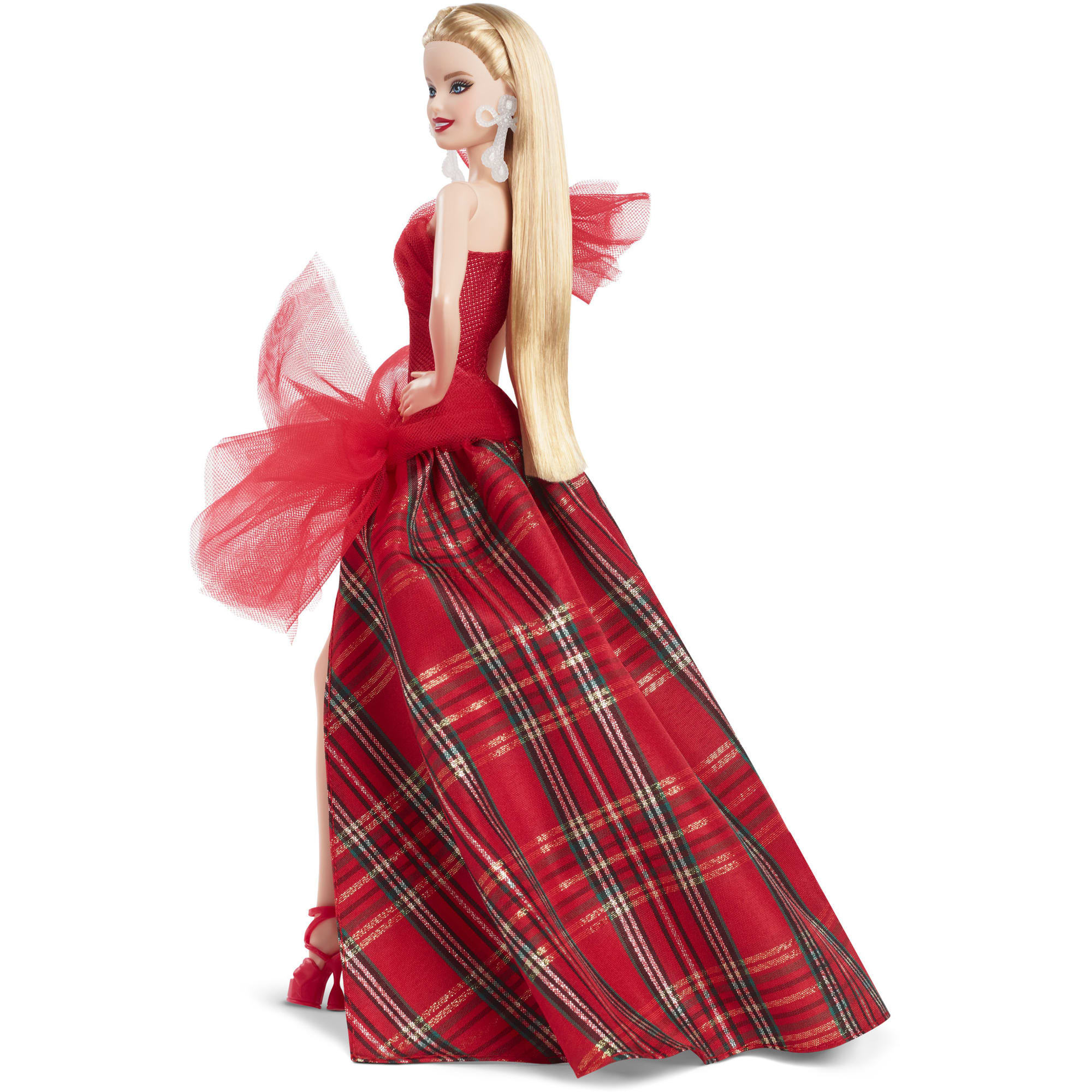 Barbie Signature 2024 Holiday Barbie Fashion Doll, Seasonal Collector Gift, Blonde With Plaid Gown - Image 5