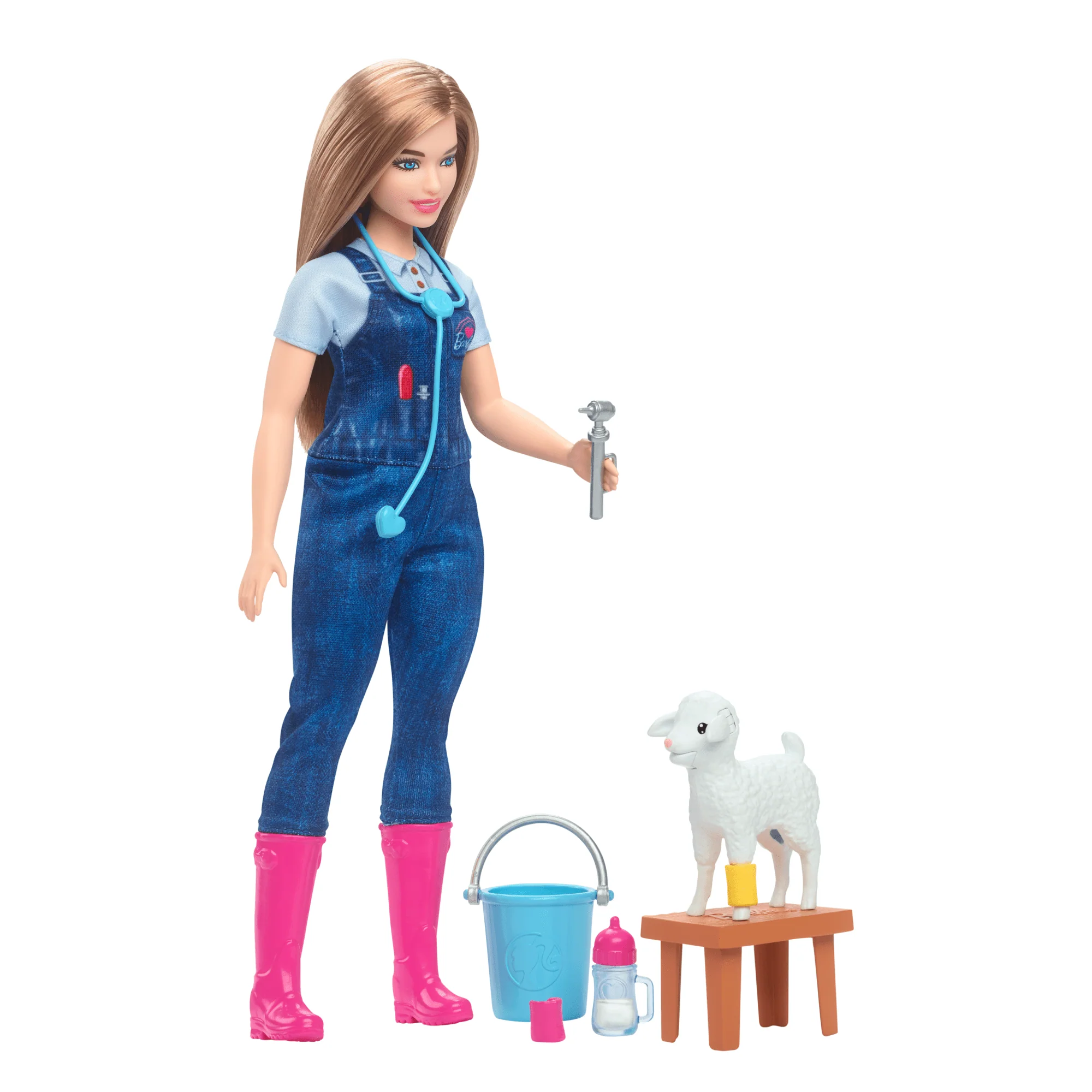 Barbie 65. Yıl Dönümü Kariyer Koleksiyonu Çiftlik Veterineri Bebek Ve Kulakları Hareket Eden Kuzu Dahil 10 Aksesuar - Image 5