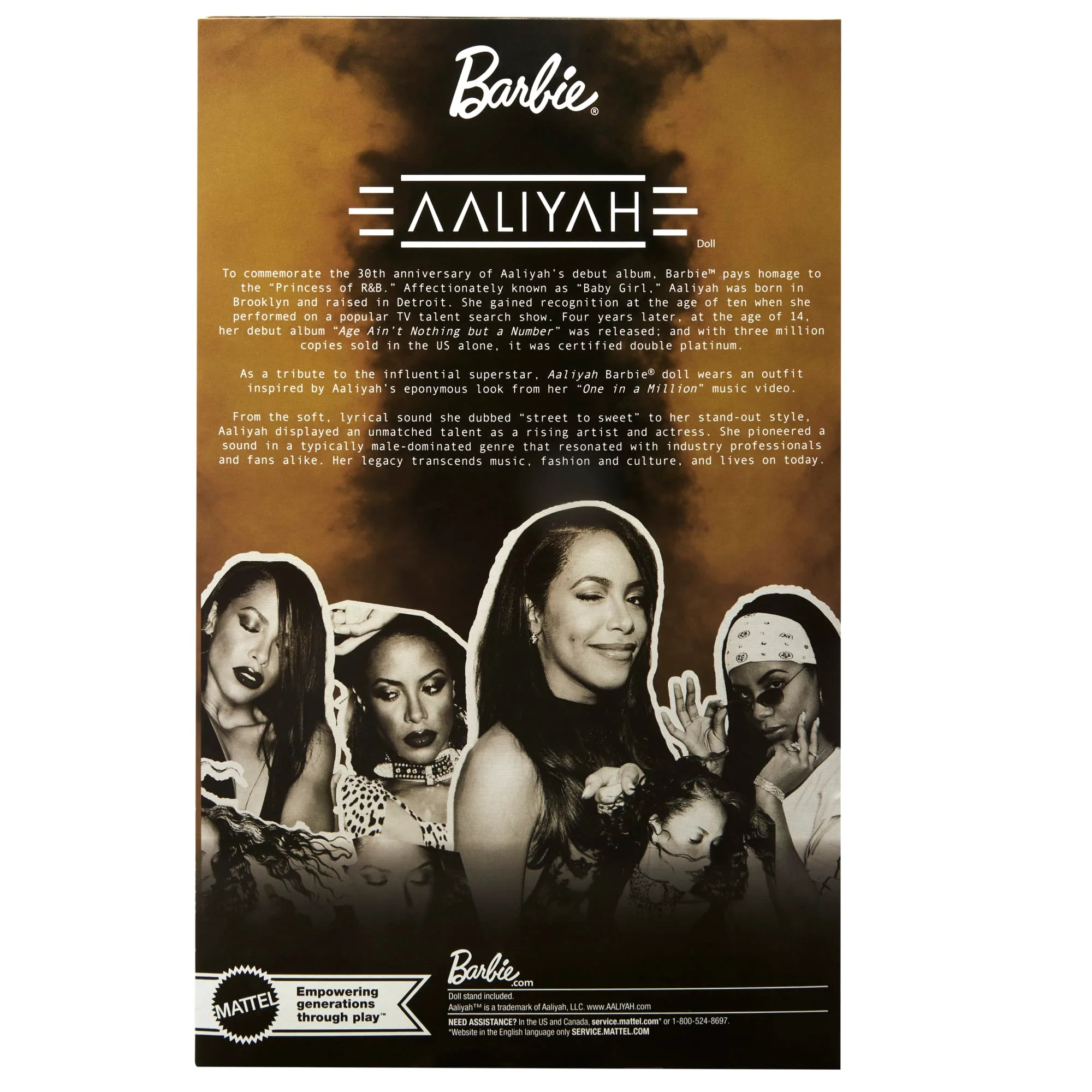 Muñeca De Aaliyah Coleccionable De Barbie Signature Con Un Conjunto De Cuero Negro Sintético - Image 6