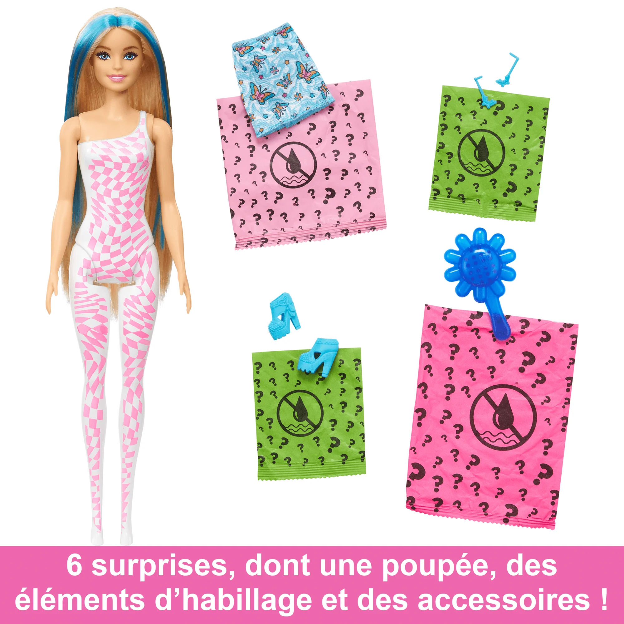 Barbie - Assortiment Poupées Color Reveal Arc-En-Ciel - Poupée Mannequin - 3 Ans Et + - Image 5
