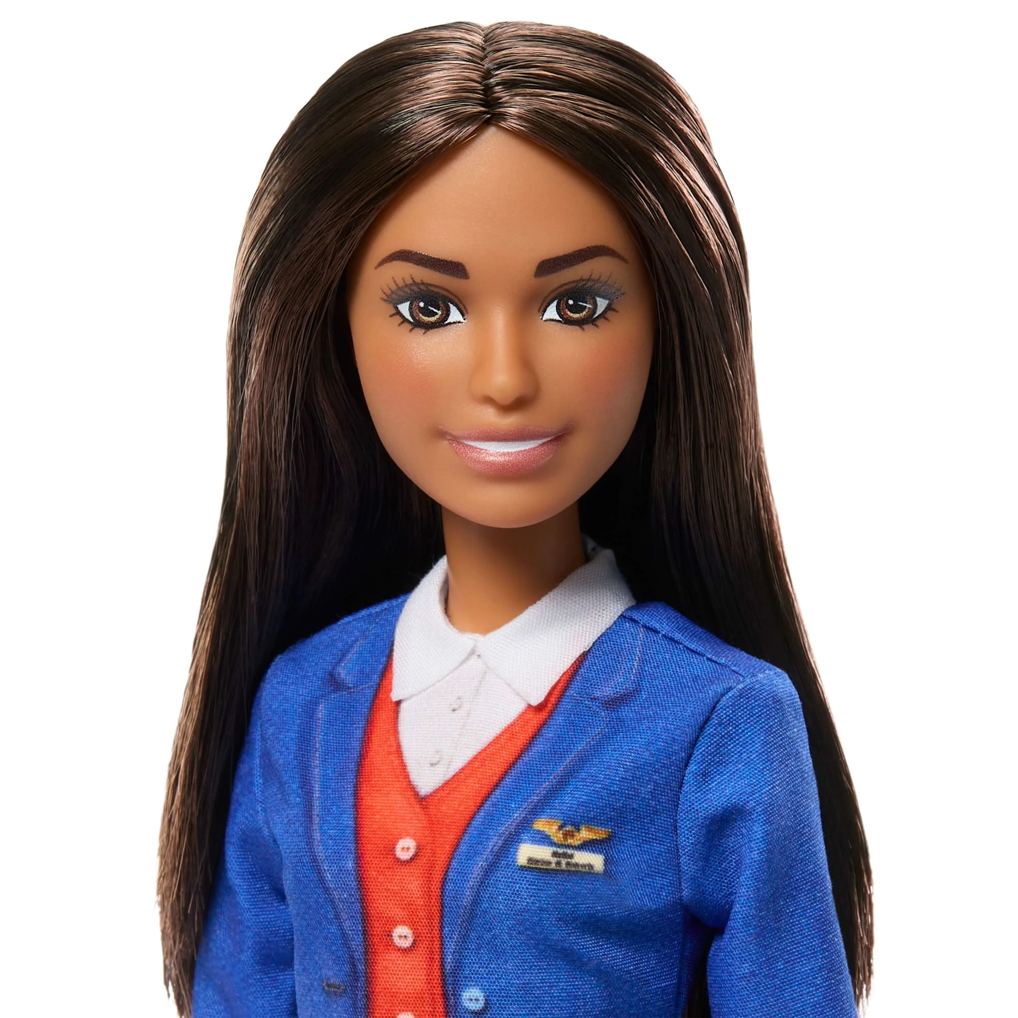 Muñeca De Moda Barbie Azafata Con Uniforme Azul, Incluye Accesorios De Maleta, Auriculares Y Pasaporte - Image 4