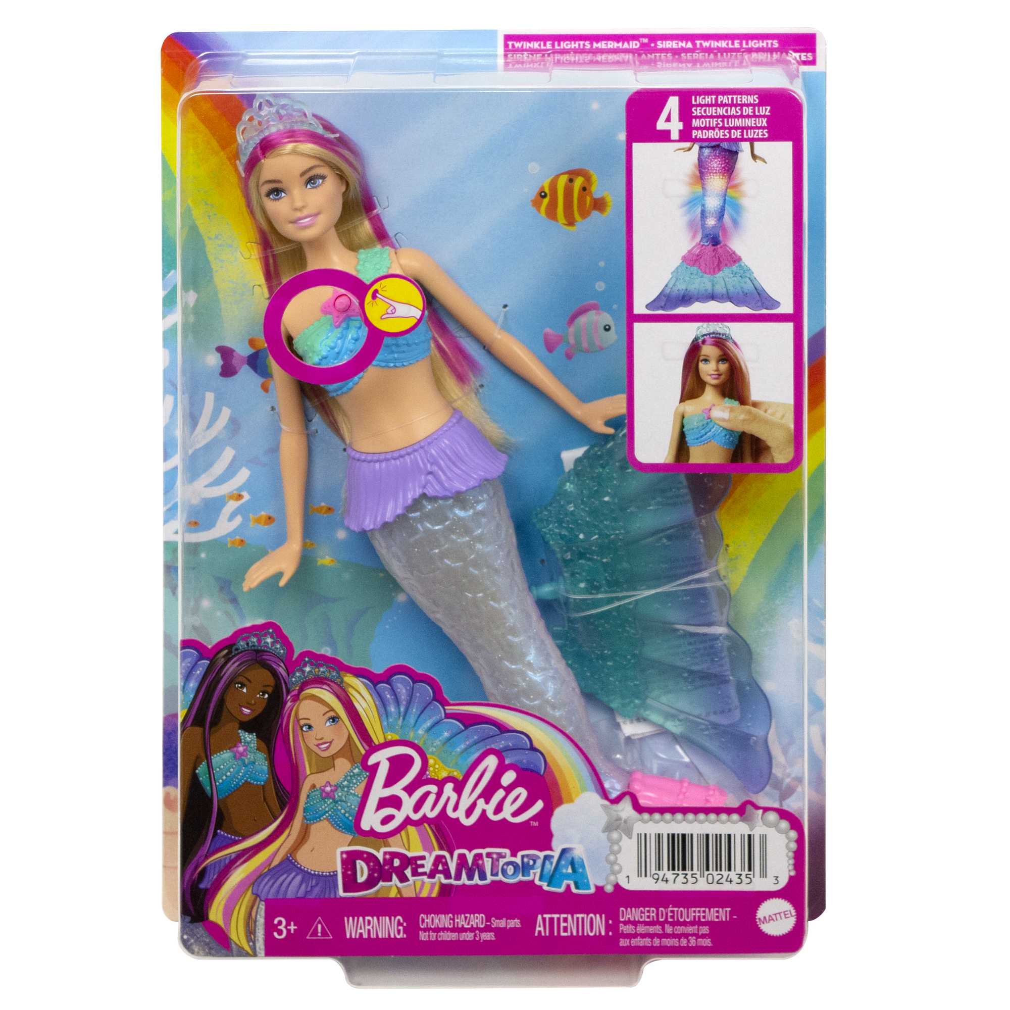 Barbie Dreamtopia Sirena Luci Scintillanti Bambola Con Giochi Di Luce, Dai 3 AI 7 Anni - Image 6