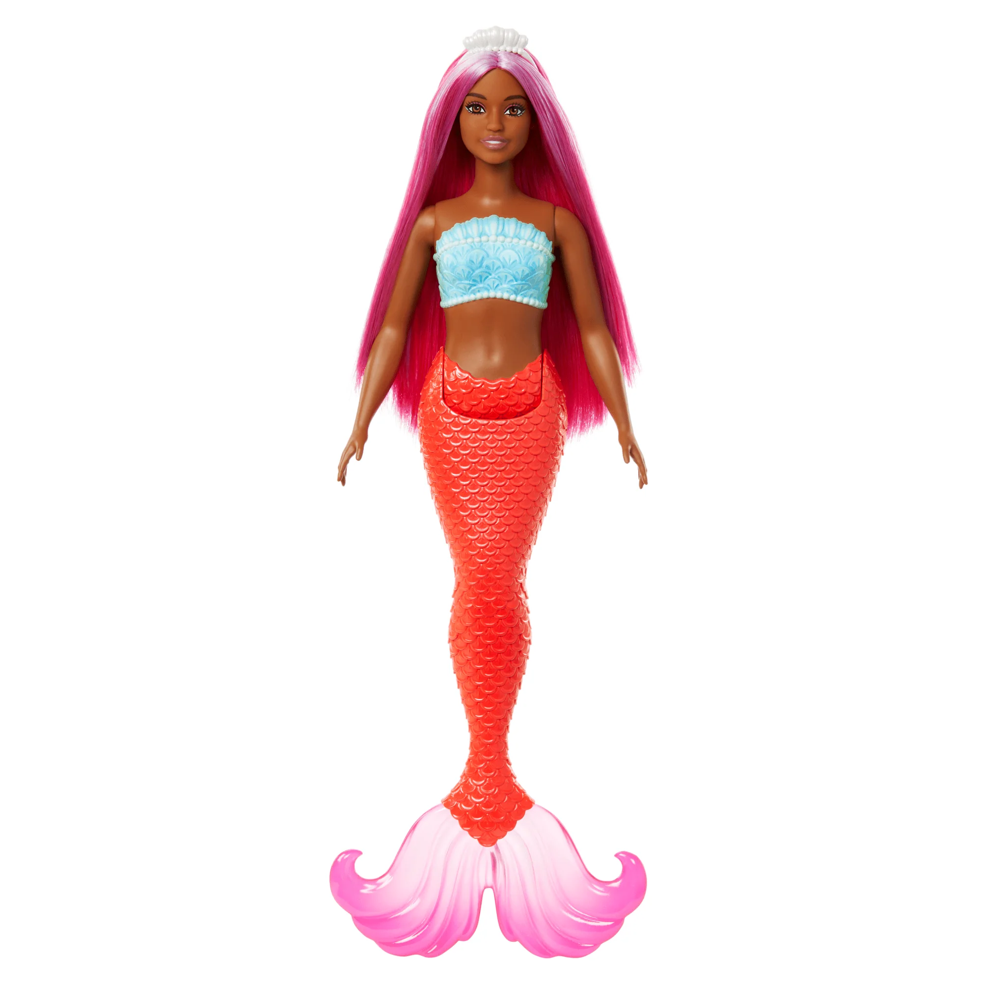 Barbie Sirena Con Capelli Magenta, Coda Rossa Tropicale E Cerchietto