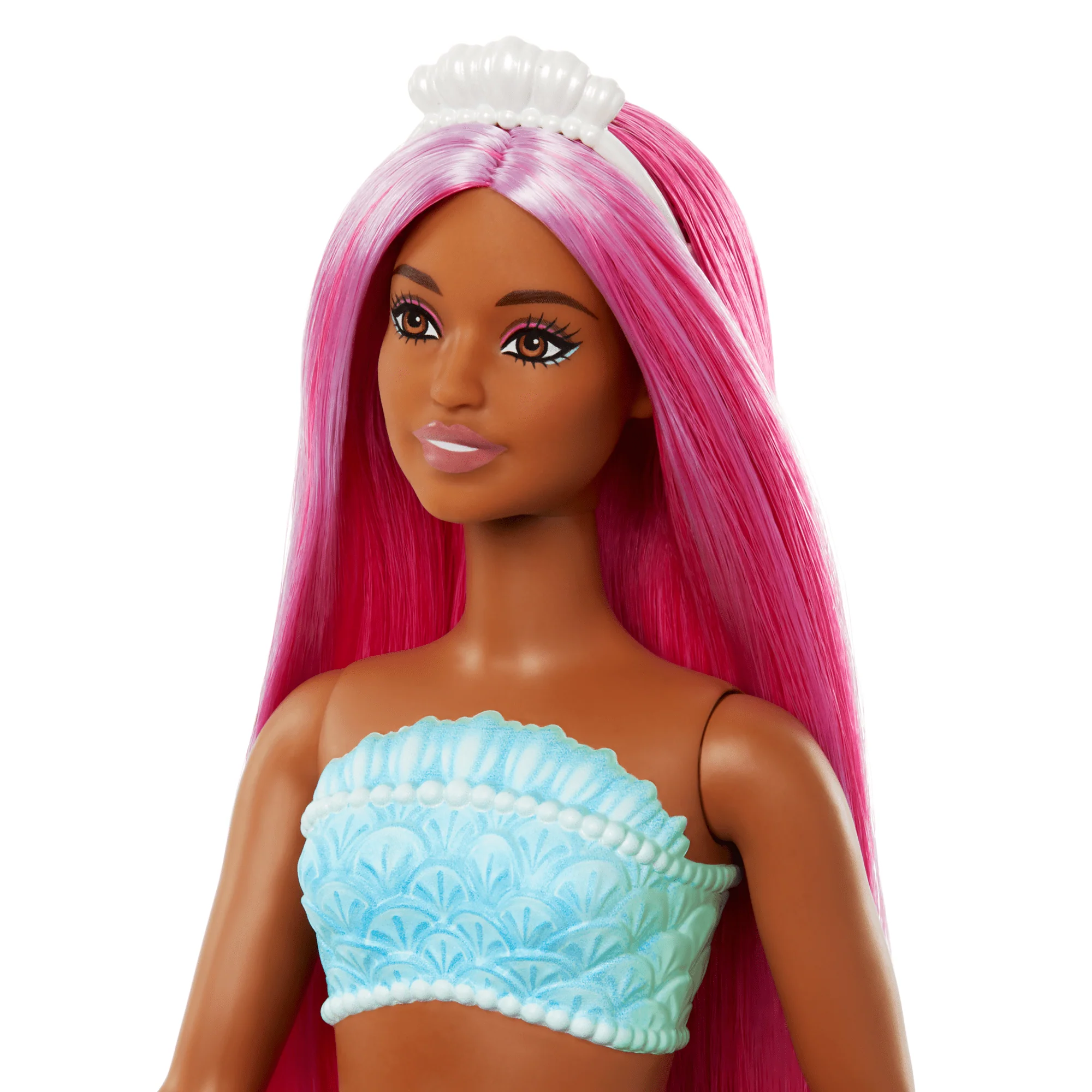 Barbie Sirena Con Capelli Magenta, Coda Rossa Tropicale E Cerchietto - Image 2