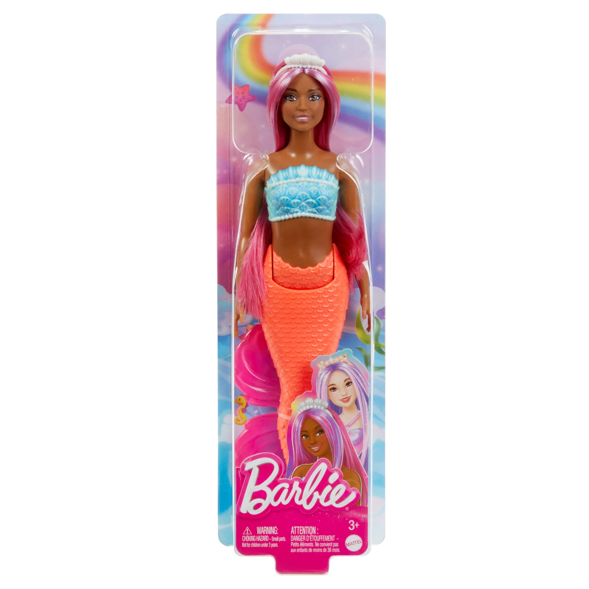 Barbie Sirena Con Capelli Magenta, Coda Rossa Tropicale E Cerchietto - Image 6