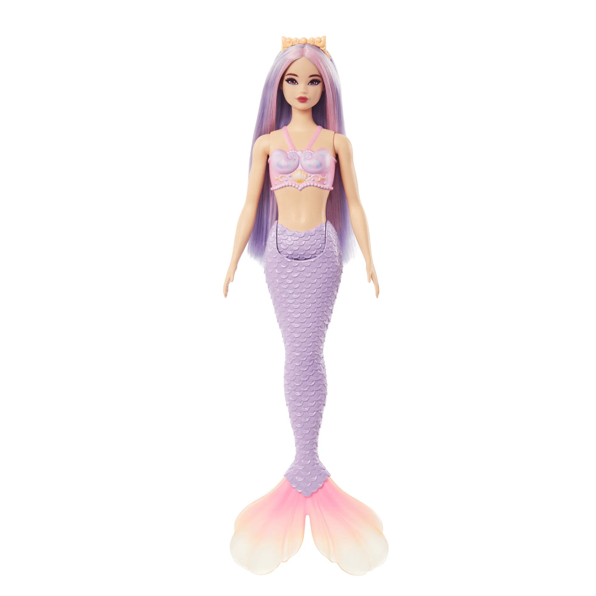 Barbie Sirena Con Capelli Lilla, Coda E Cerchietto Viola