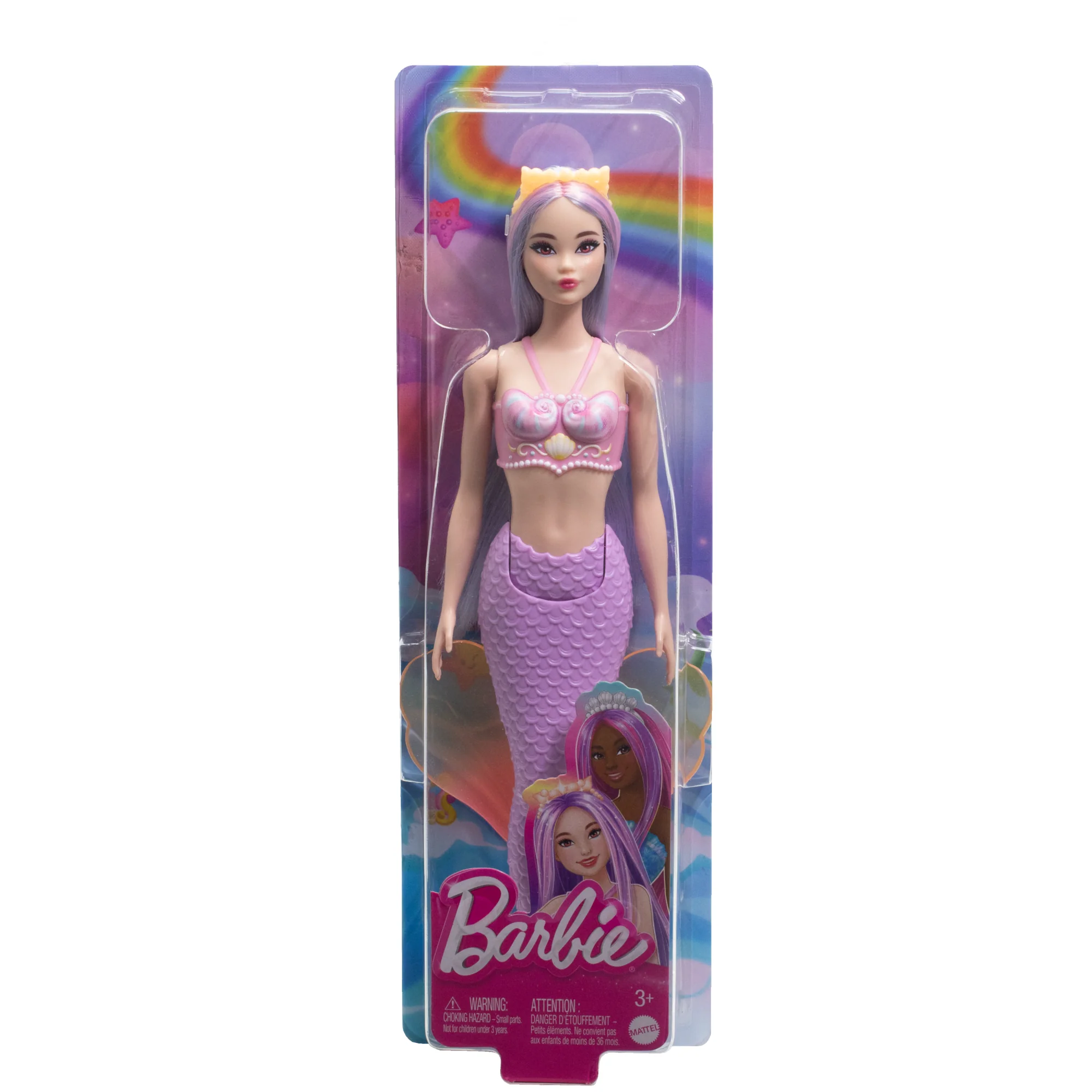 Barbie Sirena Con Capelli Lilla, Coda E Cerchietto Viola - Image 5