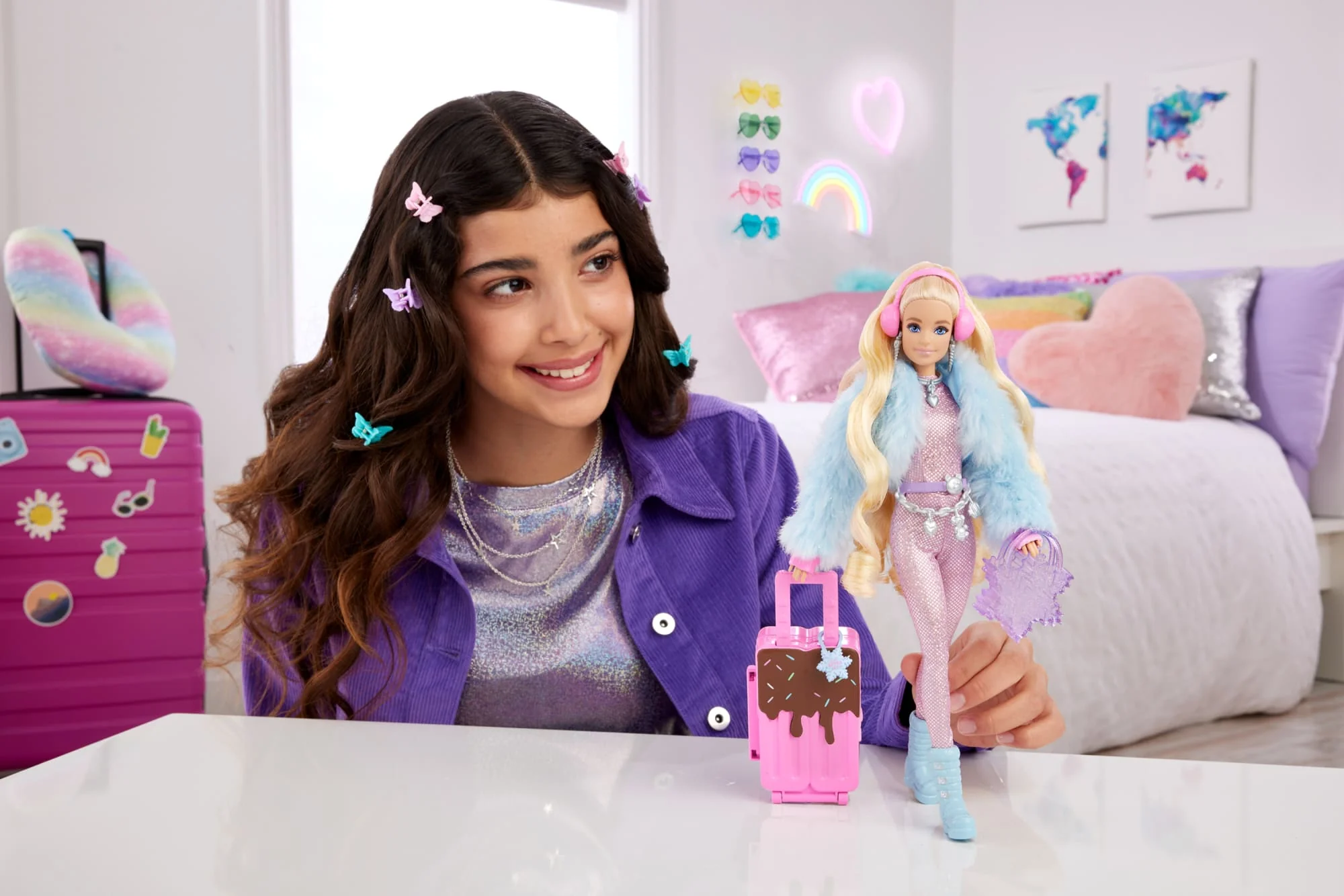 Barbie -Barbie Extra Cool-Poupée voyage en tenue d’hiver - Image 2