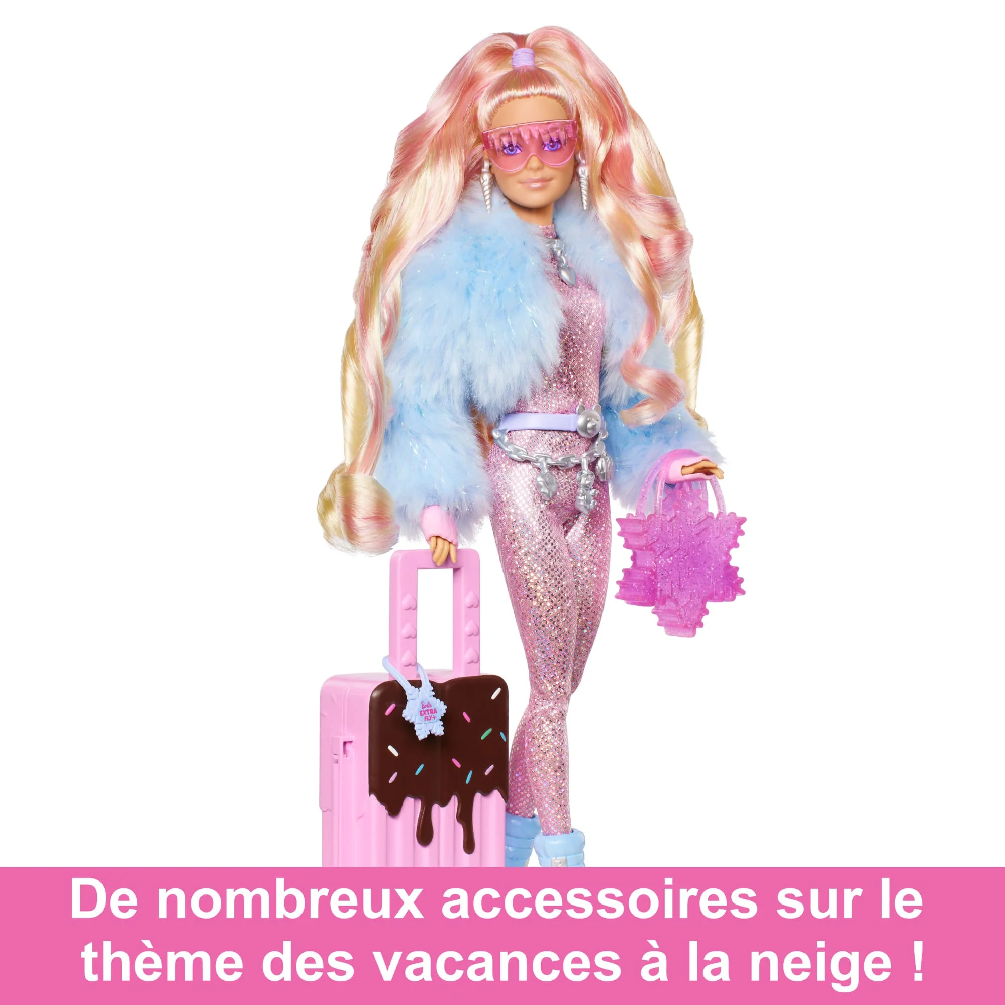 Barbie -Barbie Extra Cool-Poupée voyage en tenue d’hiver - Image 5