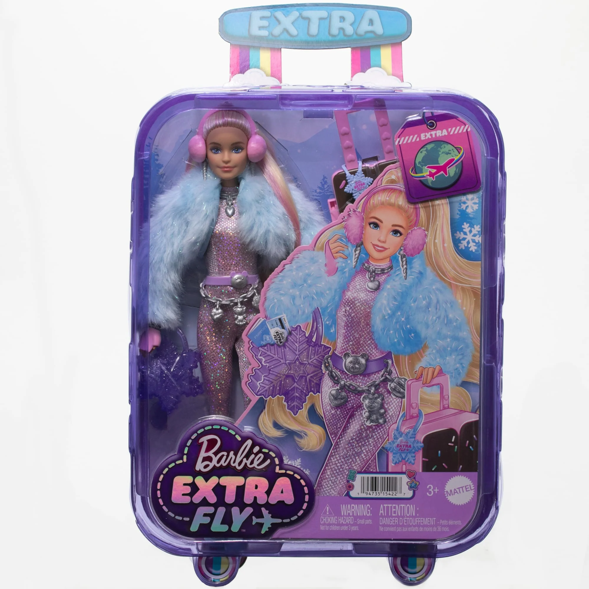 Barbie -Barbie Extra Cool-Poupée voyage en tenue d’hiver - Image 6