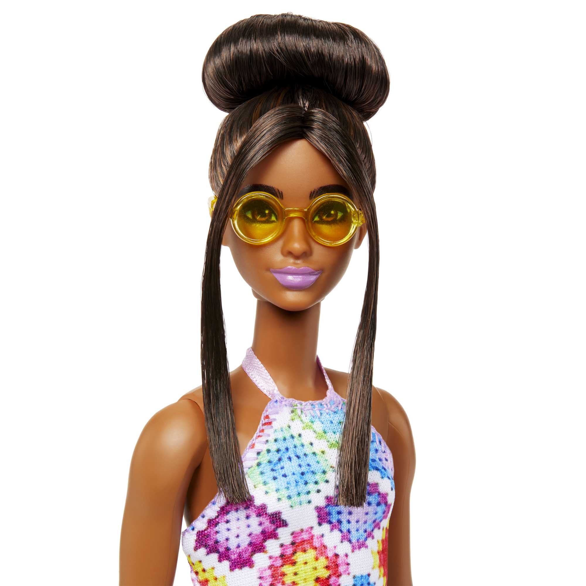 Barbie-Barbie Fashionistas 210-Poupée Bun Et Robe Crochet Dos Nu - Image 3