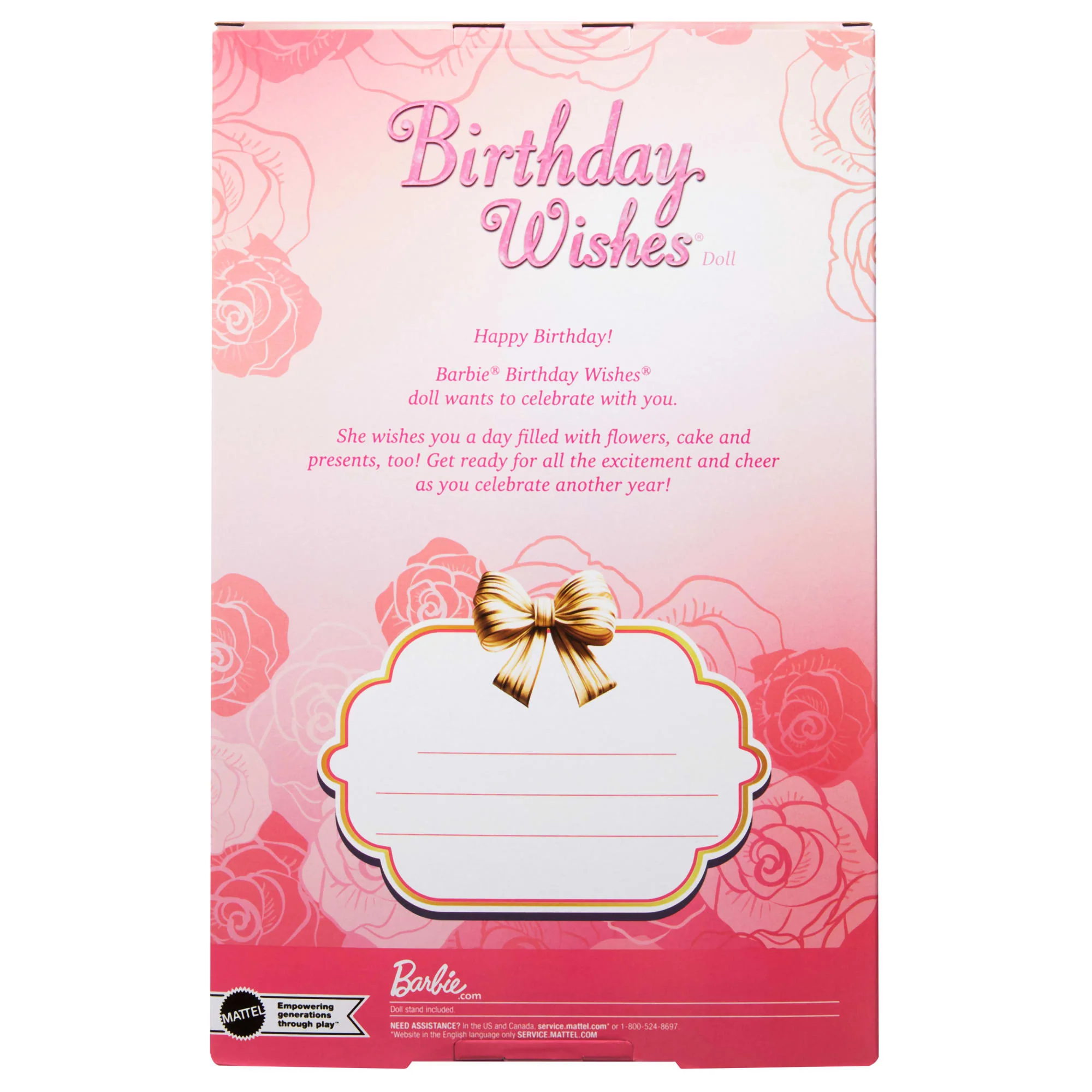 Barbie-Barbie Joyeux Anniversaire-Poupée En Robe Rose Satinée - Image 6