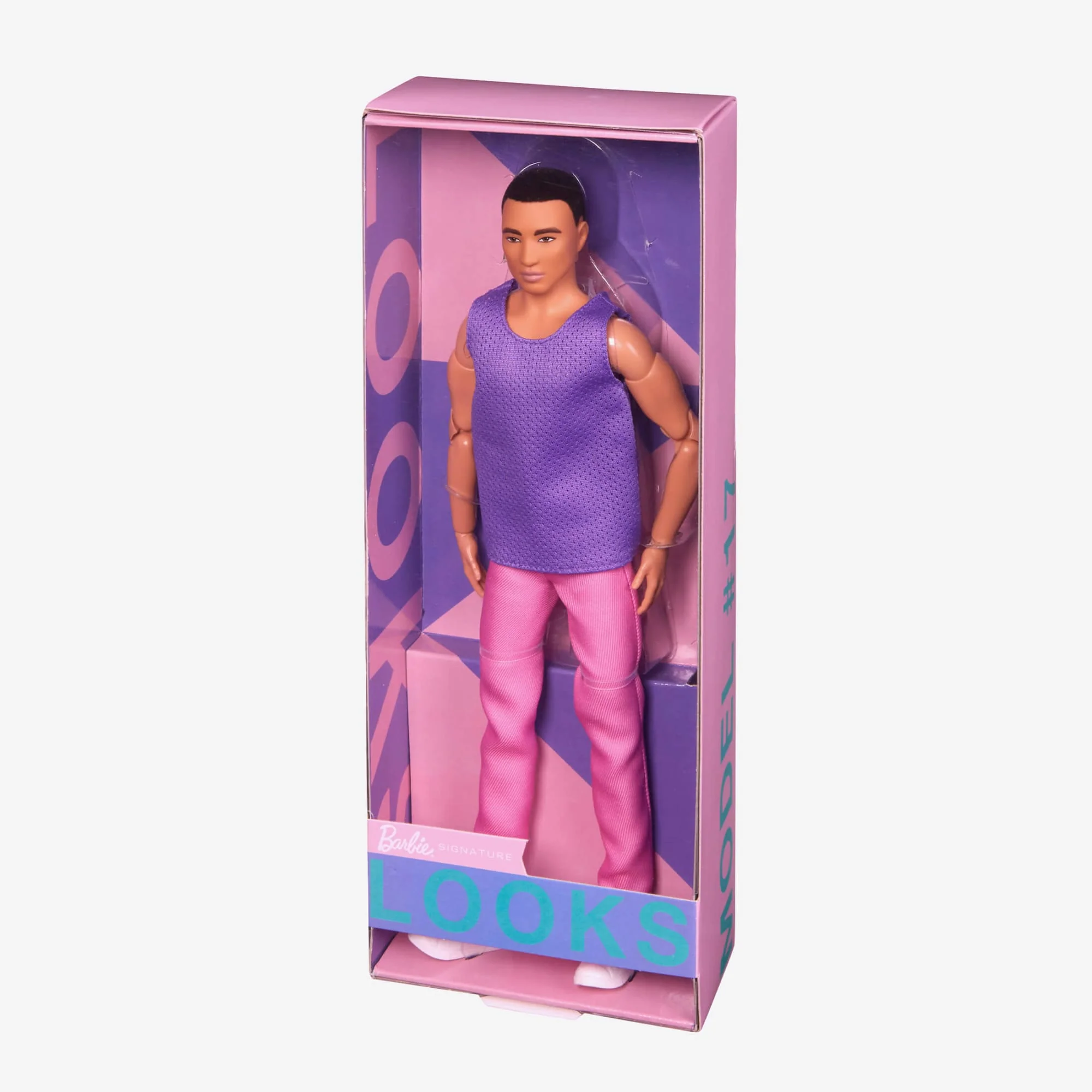 Barbie - Barbie Ken Barbie Looks Cheveux Bruns Tenue Color Block - Poupée Mannequin - 3 Ans Et + - Image 7