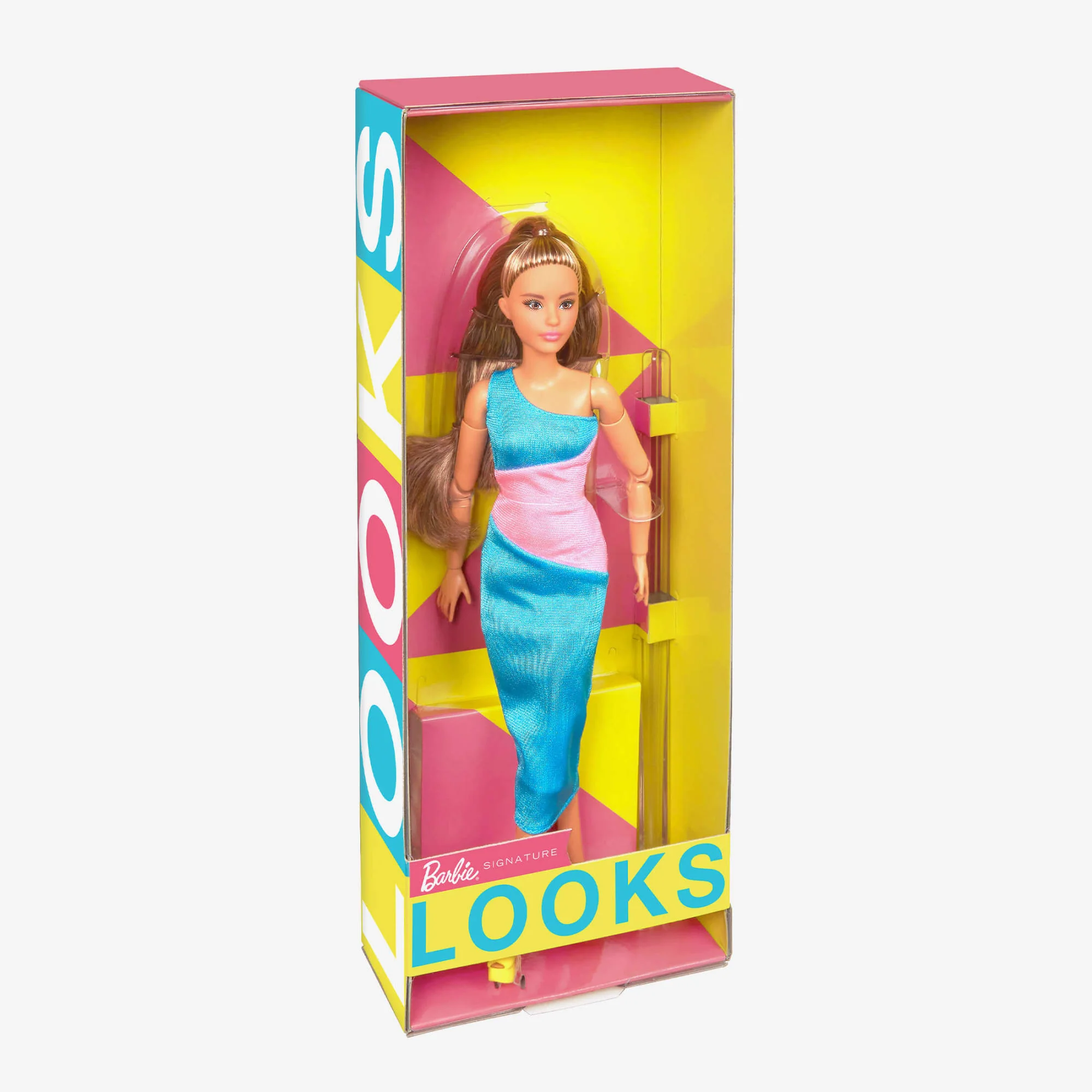 Barbie Looks 15 - Poupée Brune Avec Robe Midi Unie Color Block - Image 7