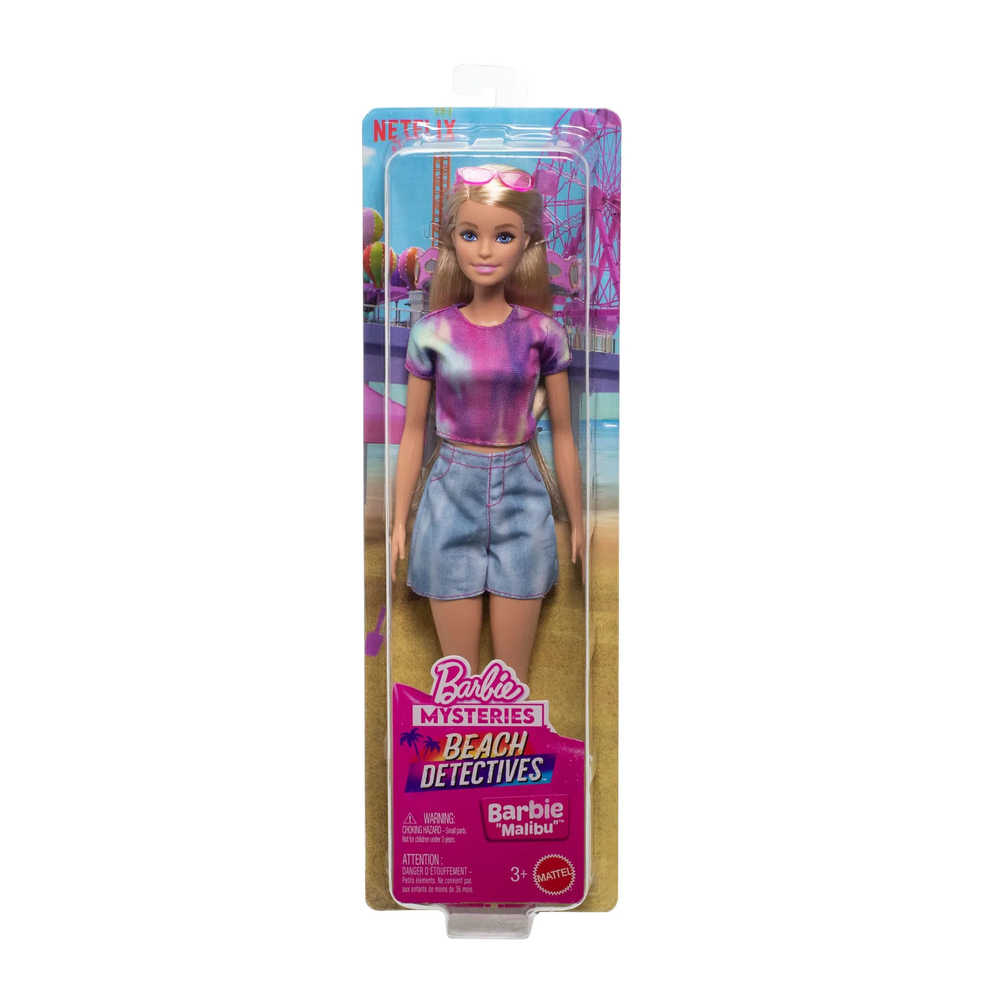 Klasik Elbisesi Ve Aksesuarlarıyla Barbie Mysteries: Beach Detectives Barbie 'Malibu' Bebek - Image 6