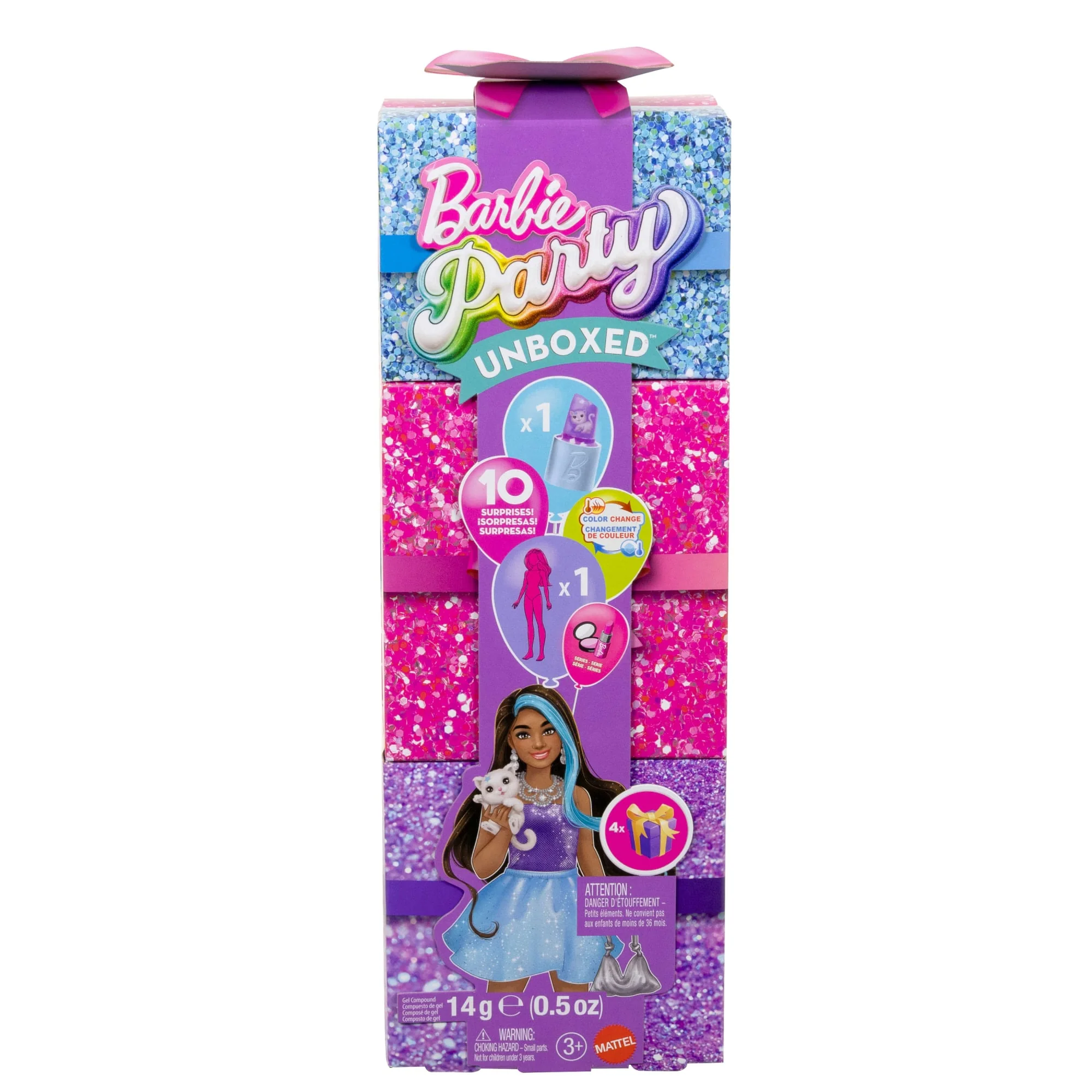 Muñeca Purple Sparkle De La Serie Glam Party De Barbie Party Unboxed Y Accesorios Con 10 Sorpresas