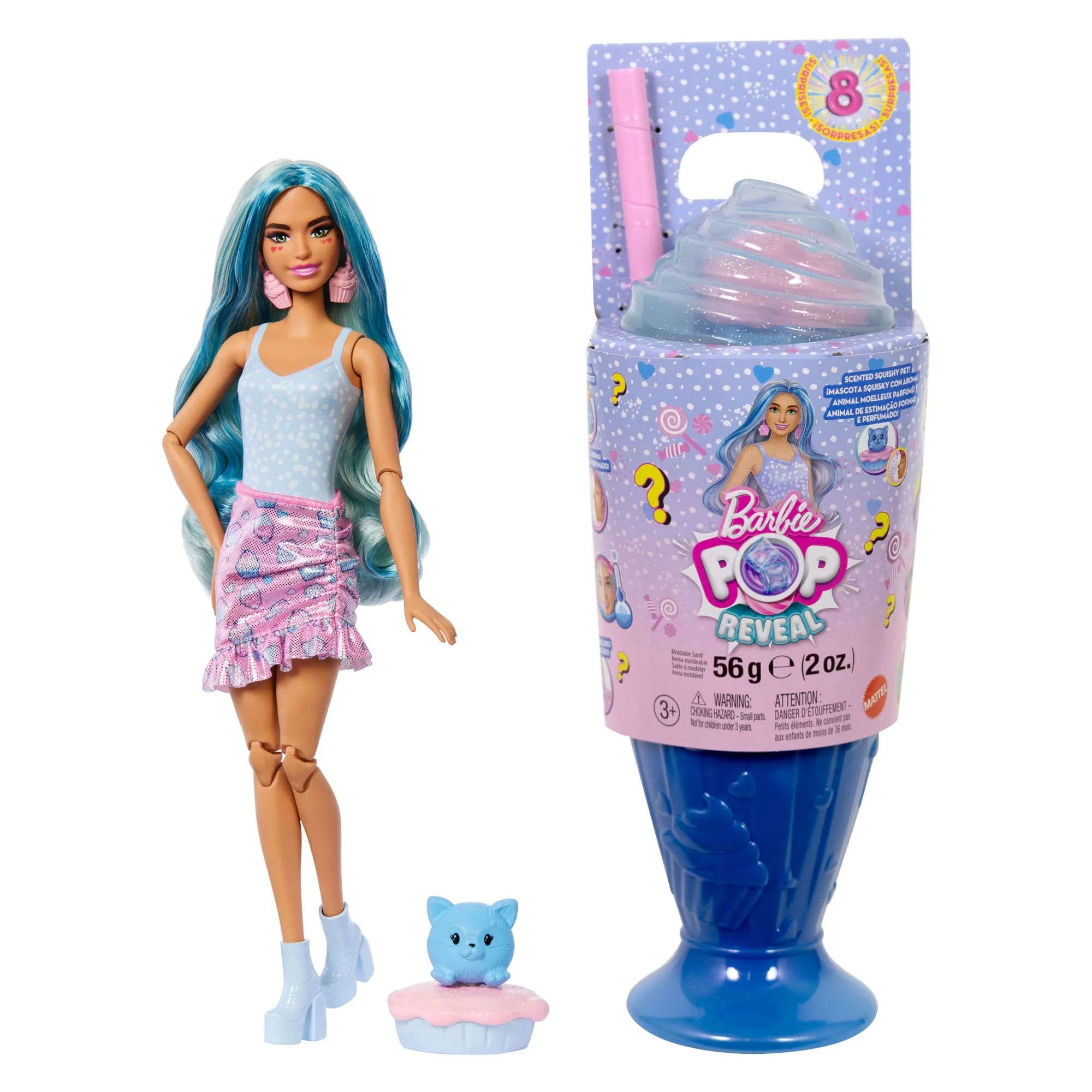 Barbie Pop Reveal Atıştırmalık Serisi Bebek Ve Aksesuar Seti, Evcil Hayvan Figürü Dahil 8 Sürpriz (Stiller Çeşitlilik Gösterebilir) - Image 3