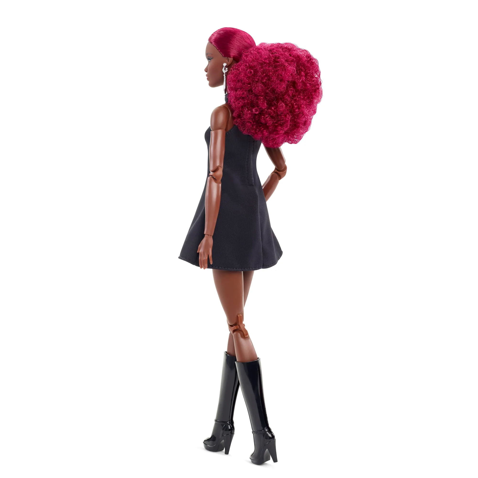 Barbie Basics Collectible Doll, Model 03 With Red Curly Hair, Black Dress & Boots - Image 4