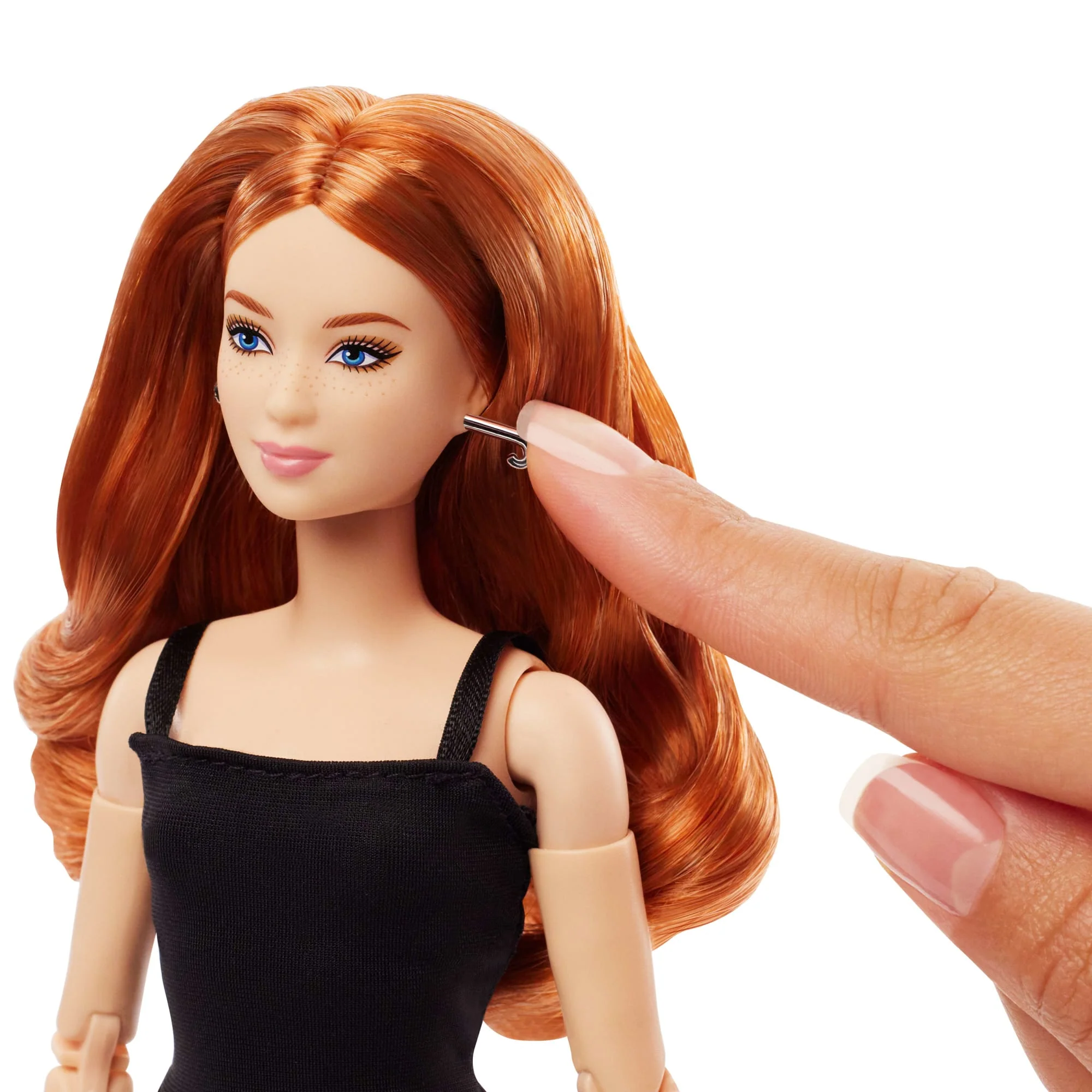 Barbie Basics Koleksiyona Uygun Bebek, Siyah Elbisesi Ve Platform Topuklu Ayakkabılarıyla Kızıl Kıvırcık Saçlı Model 04 - Image 5