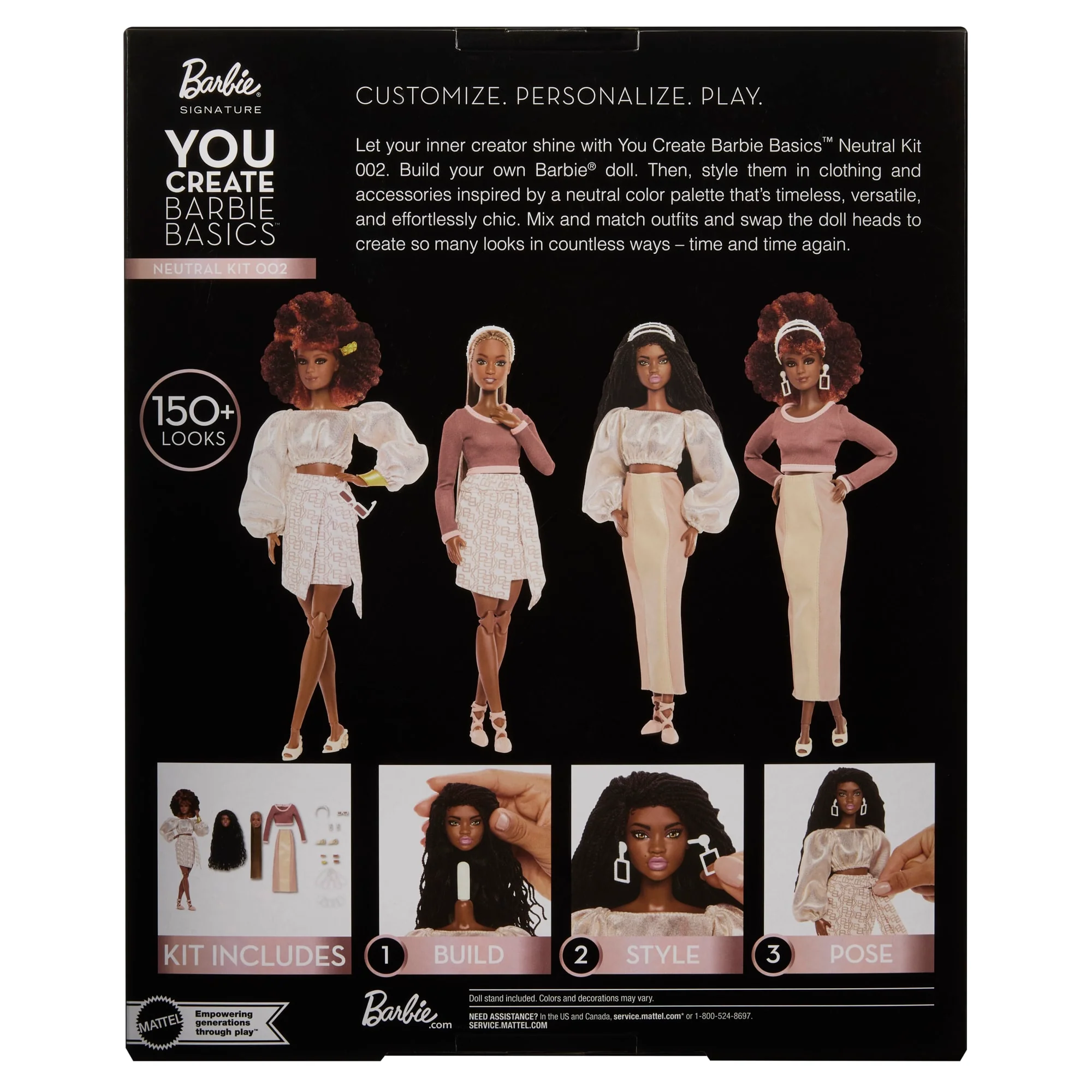 Barbie You Create Barbie Basics Neutral Kit 002, lalka modowa z możliwością personalizacji i ubraniami o uniwersalnym rozmiarze - Image 6