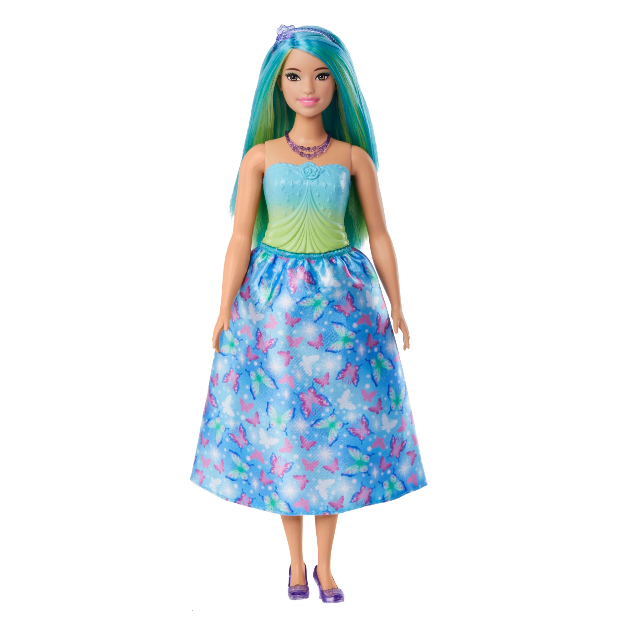 Renkli Saçları, Kelebek Baskılı Pembe Etekleri Ve Aksesuarlarıyla Barbie Masal Dünyası Bebekleri - Image 6