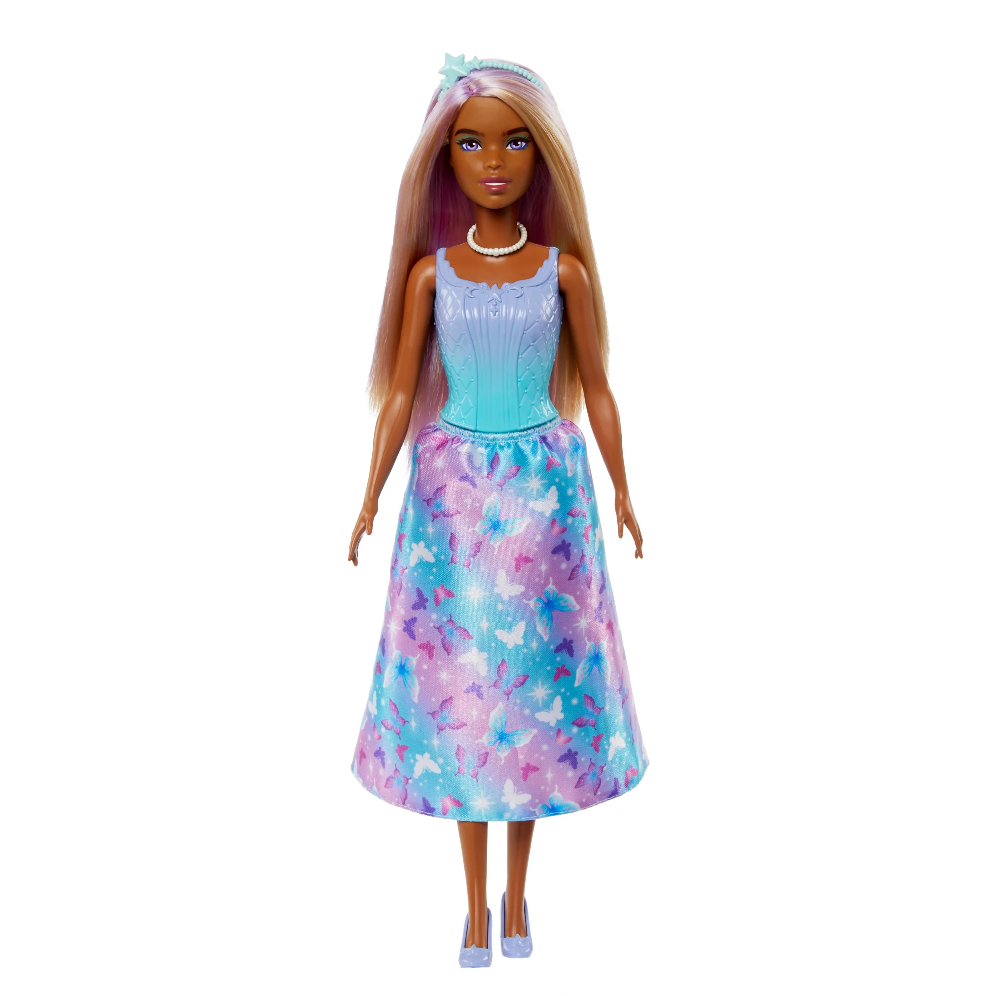 Renkli Saçları, Kelebek Baskılı Pembe Etekleri Ve Aksesuarlarıyla Barbie Masal Dünyası Bebekleri - Image 7