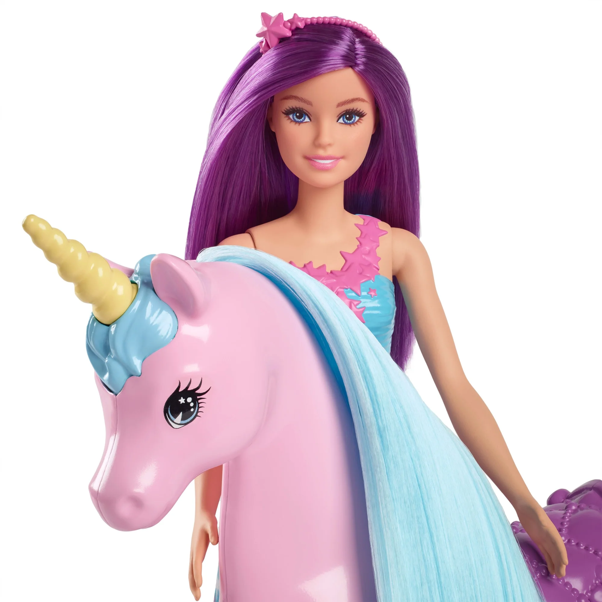Barbie Büyüleyici Bebek Ve Tek Boynuzlu At Oyuncak Seti, Eyer, Fırça Ve Aksesuarlar - Image 2