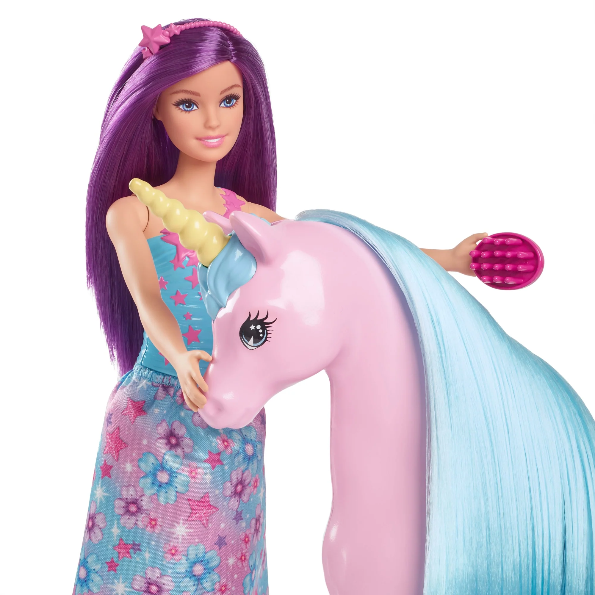 Barbie Büyüleyici Bebek Ve Tek Boynuzlu At Oyuncak Seti, Eyer, Fırça Ve Aksesuarlar - Image 5