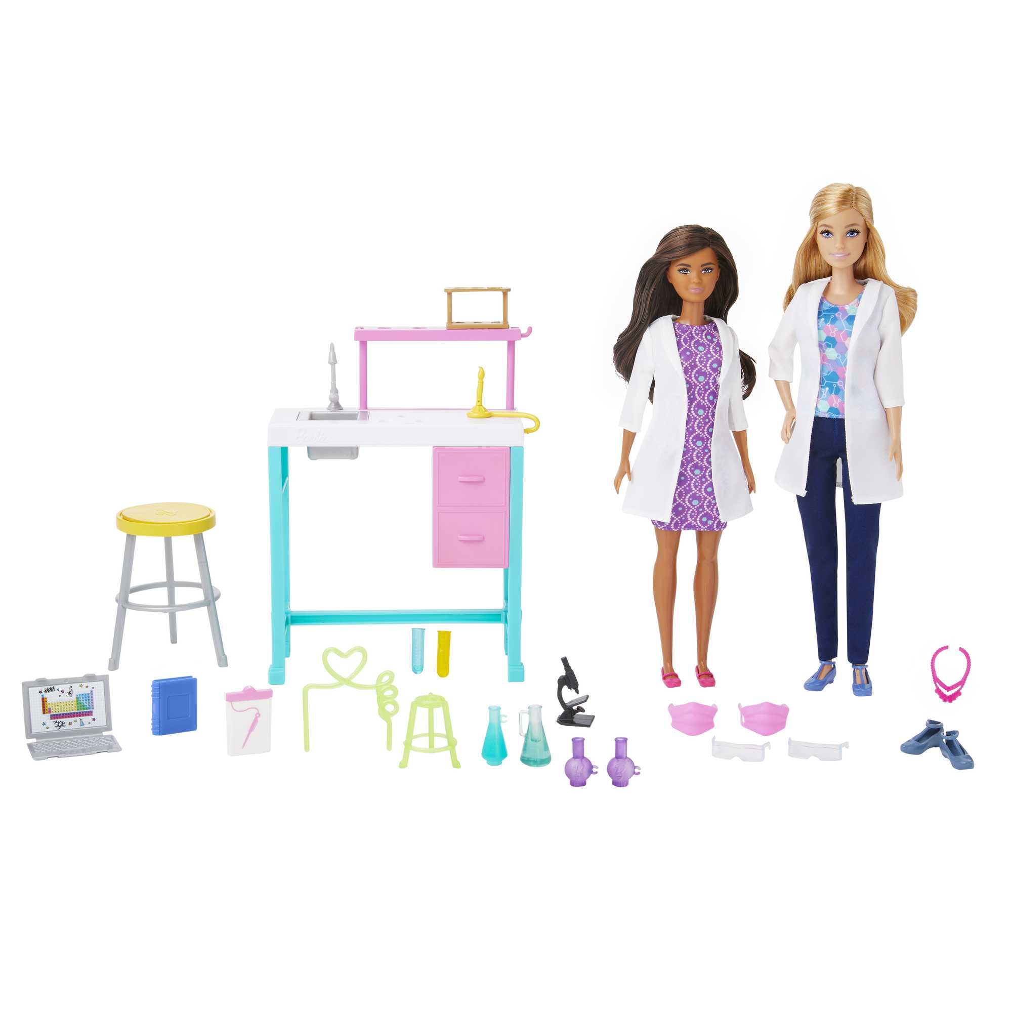 Barbie Bilim Laboratuvarı Oyun Seti, 2 Bebek, Laboratuvar Tezgahı Ve 10'Dan Fazla Aksesuar - Image 2