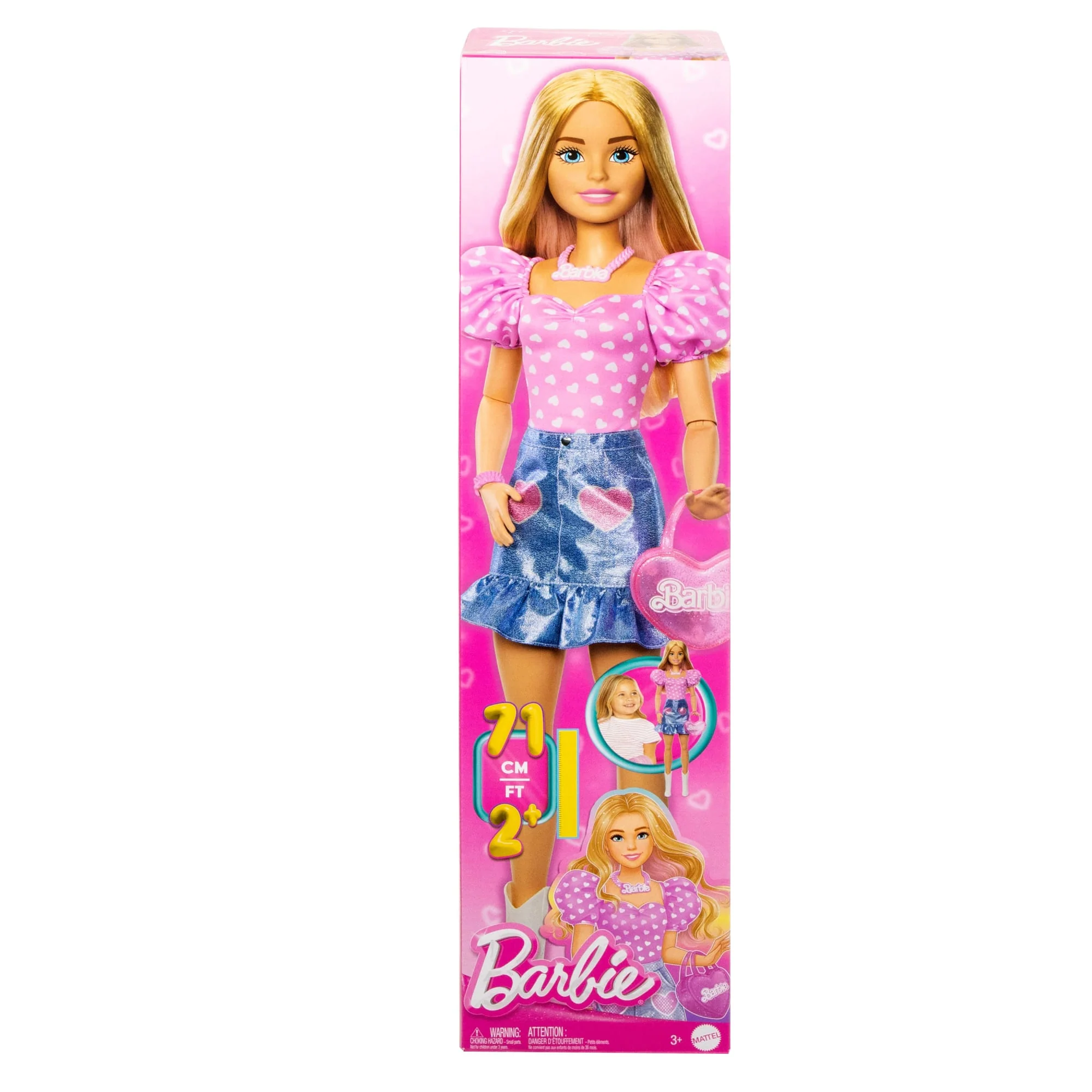 Barbie Modepop Van 71 Cm Met Kleding Die Aan En Uit Kan En Accessoires, Ketting En Tas - Image 6