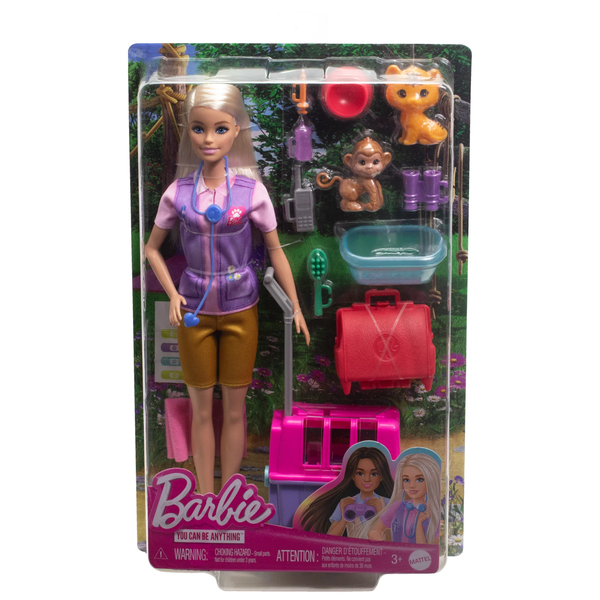 Σετ Παιχνιδιού Barbie Διασώστρια Άγριων Ζώων Με Ξανθιά Κούκλα, 2 Φιγούρες Ζώων & Αξεσουάρ - Image 6