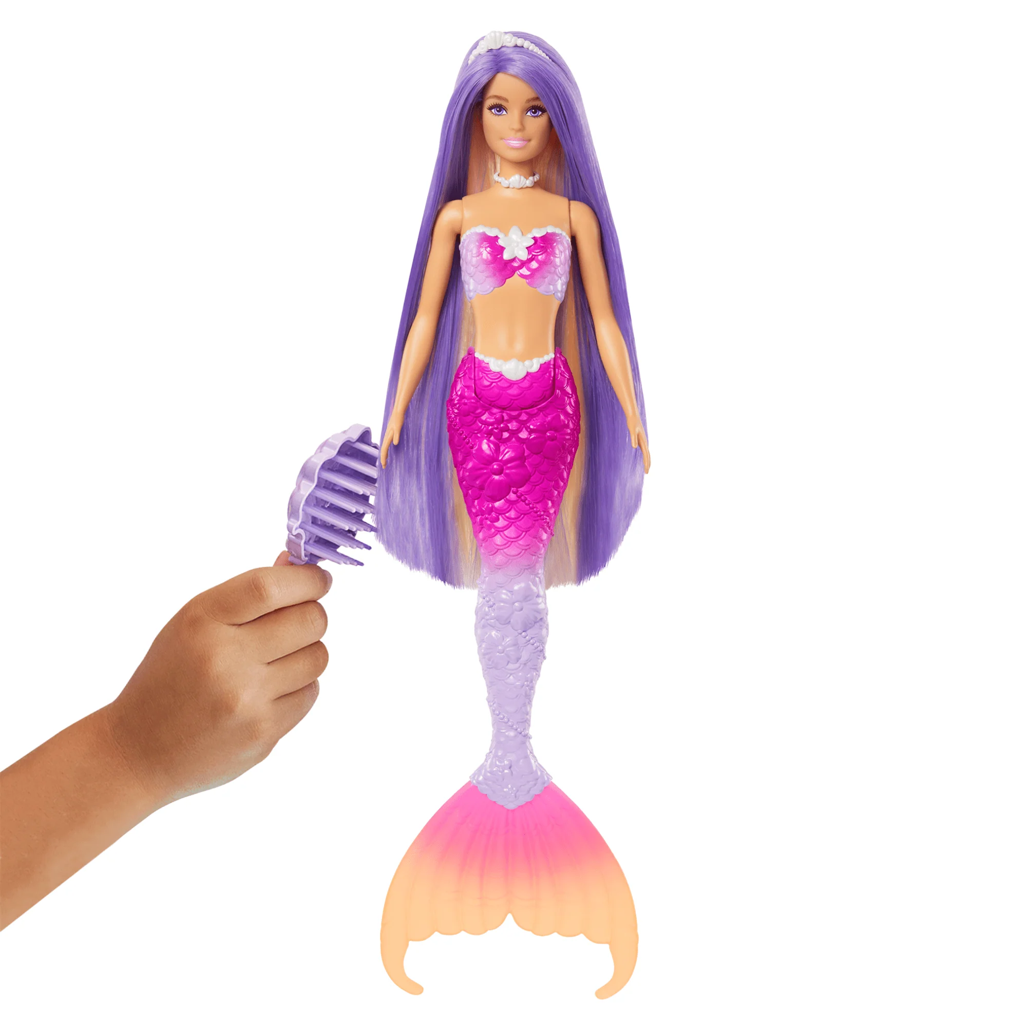 Barbie Γοργόνα Μαγική Μεταμόρφωση Κούκλα Με Αλλαγή Χρώματος, Δελφίνι Και Αξεσουάρ - Image 4