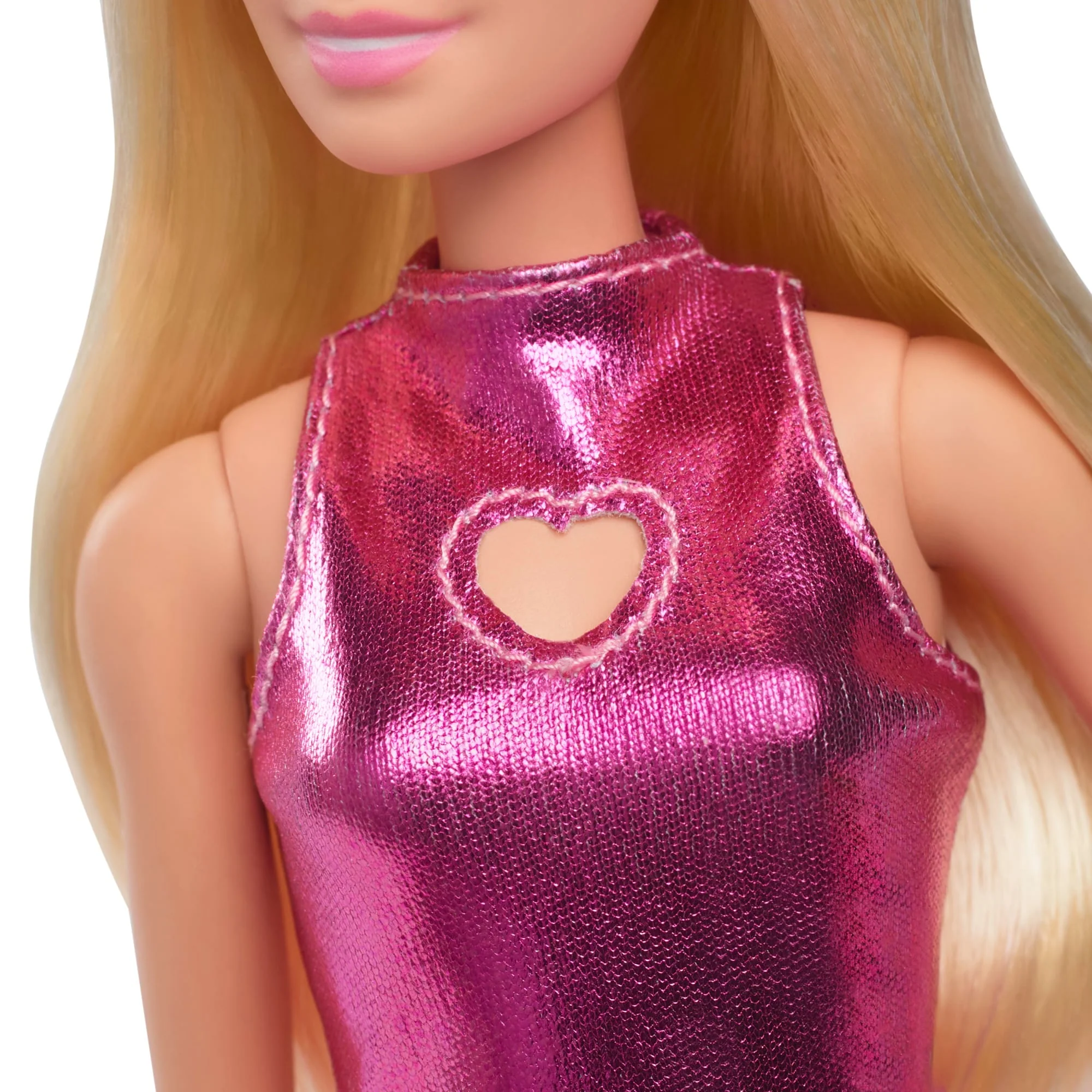 Κούκλα Barbie Deluxe Style #230 Με Mίνι Μεταλλικό Ροζ Φόρεμα Με Κόψιμο-Καρδιά, Ξανθά Μαλλιά. - Image 4