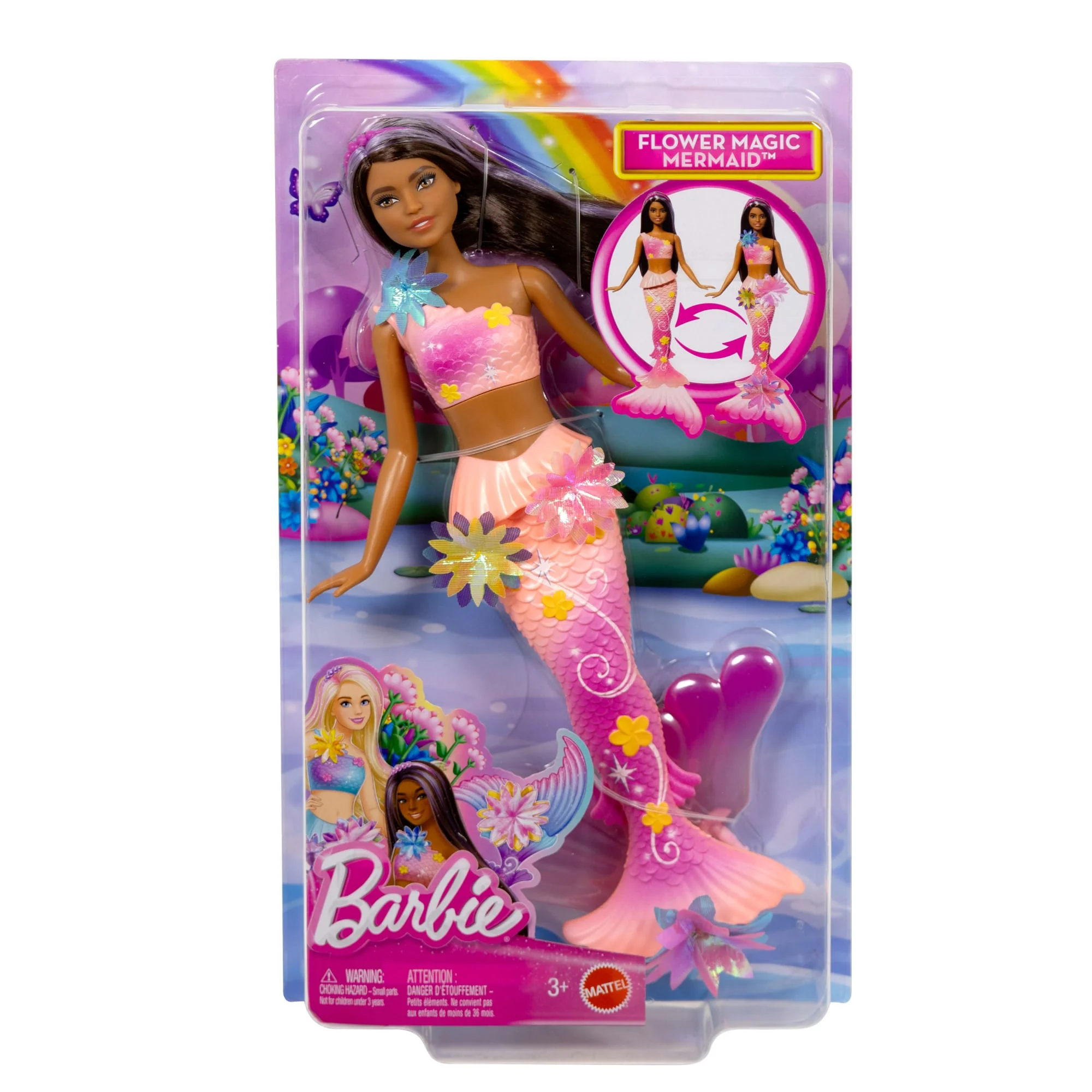 Κούκλα Γοργόνα Barbie Με Λειτουργία Λουλουδιών Που 'Ανθίζουν' & Στέκα Με Πέρλες - Image 6